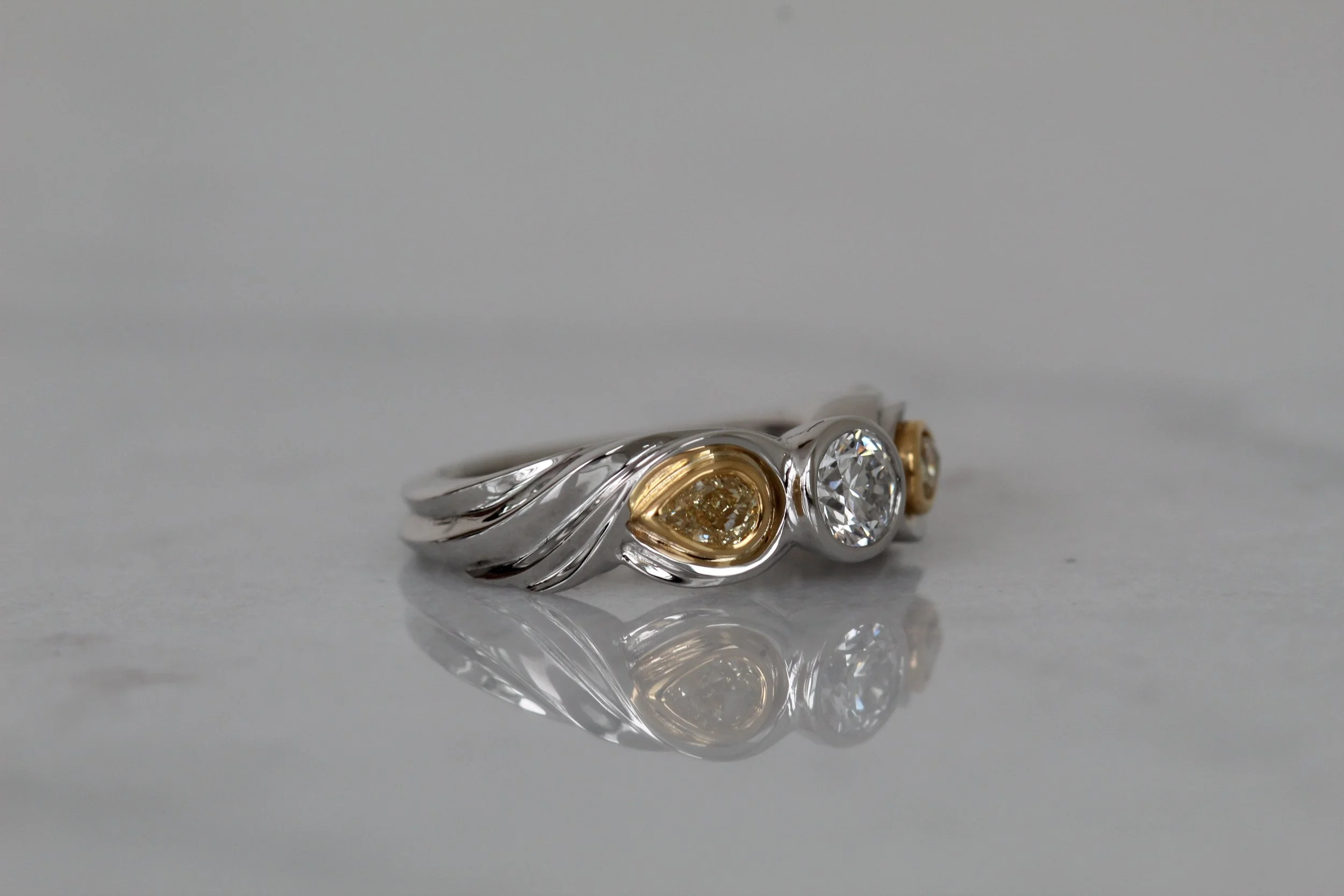 950 platinum, 22k gold, and diamond. 2022