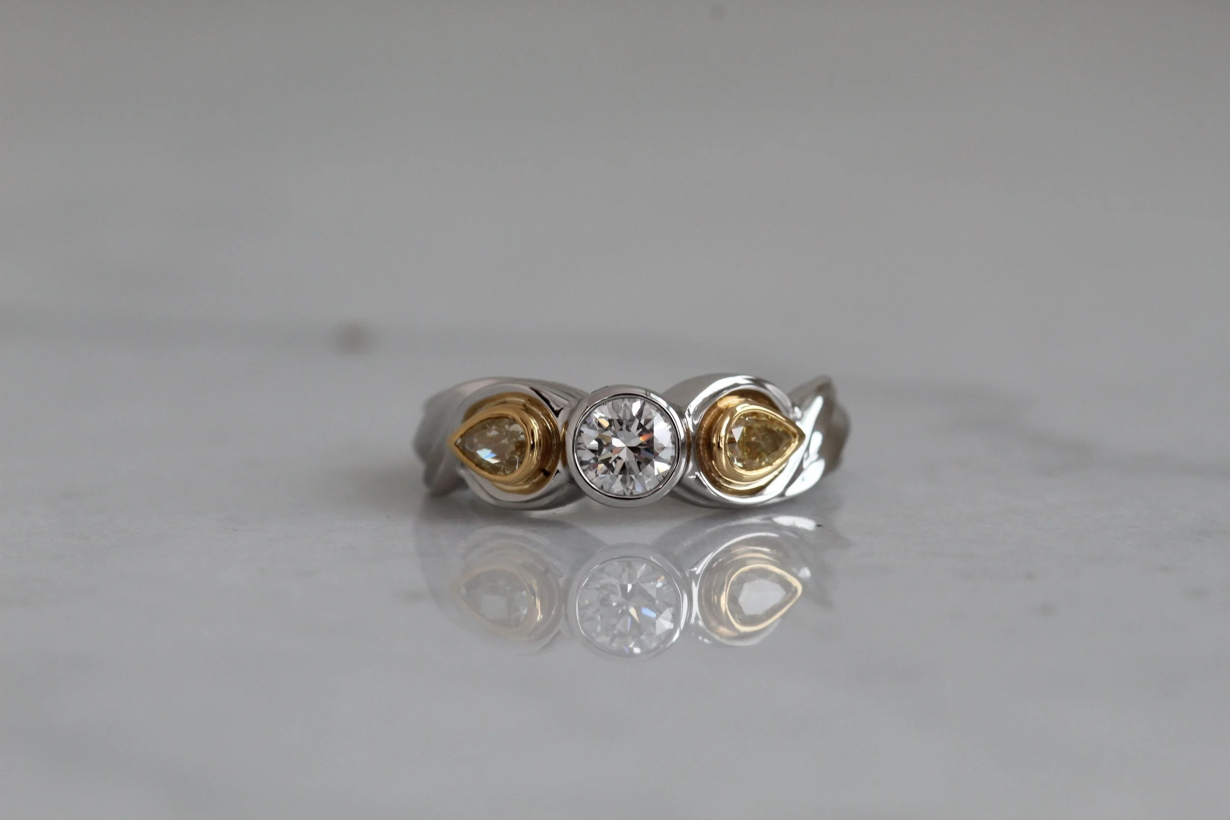 950 platinum, 22k gold, and diamond. 2022