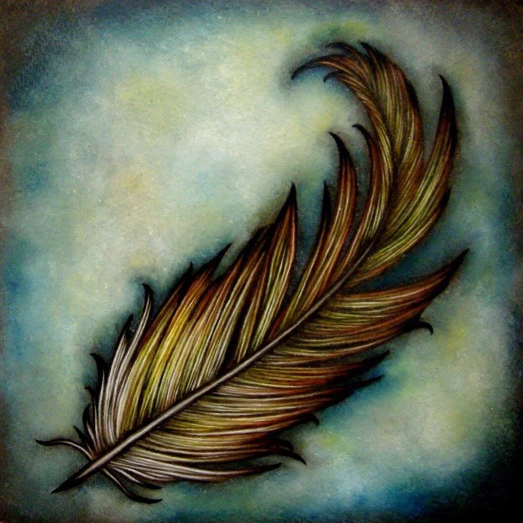 Oil paint on treated paper, 8"x8". 2012