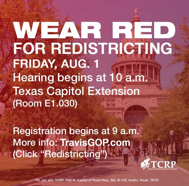 Wear red for redistricting
