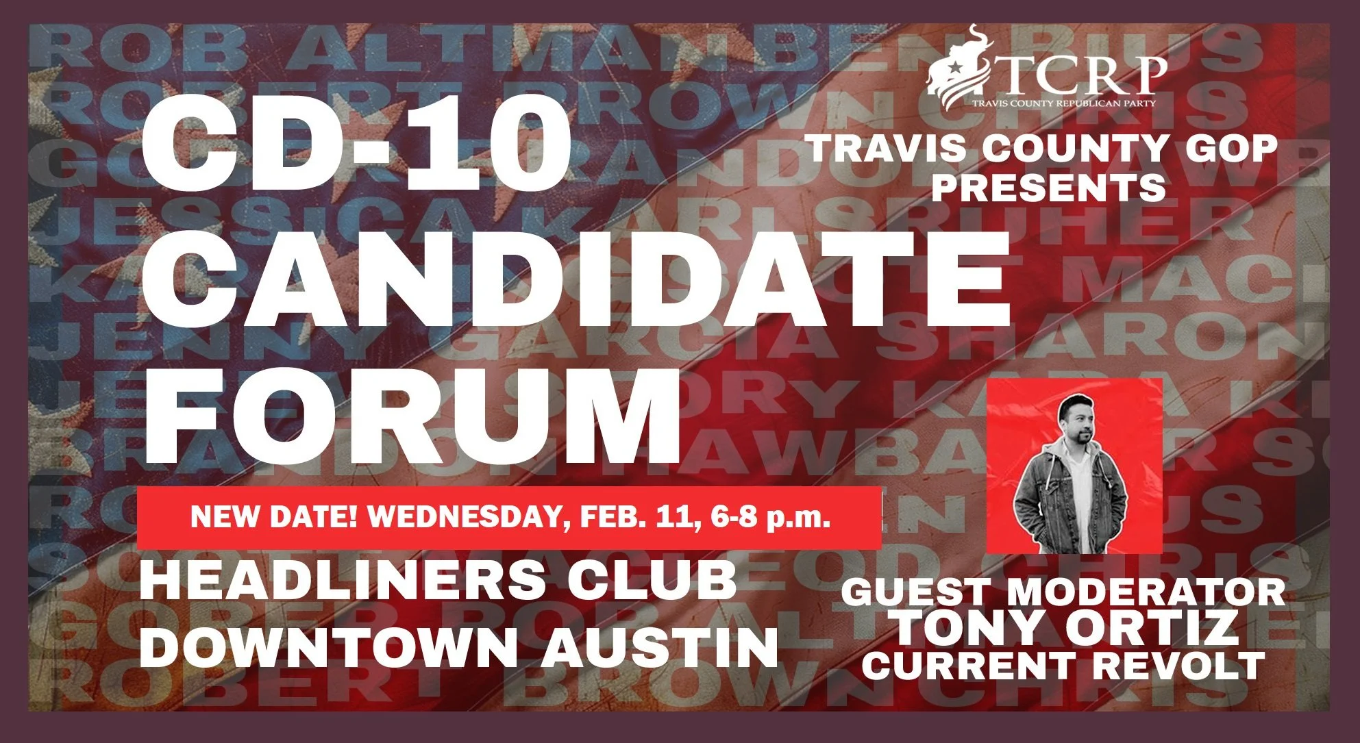 NEW DATE — Meet the candidates for Congressional District 10