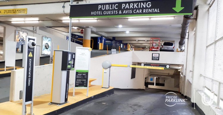 Parking gate entrance