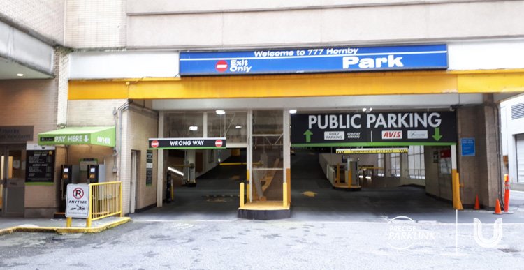 Entrance to parking garage
