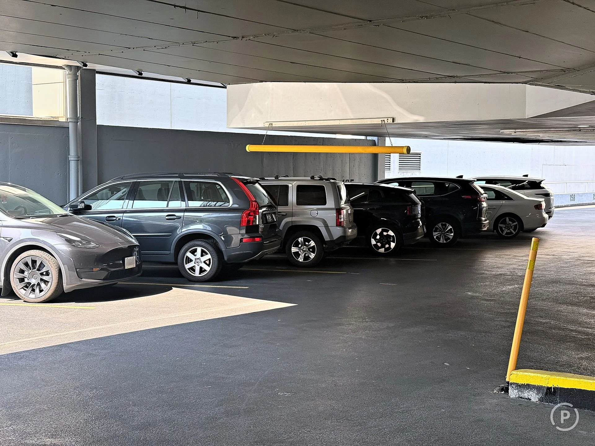 covered parking lot