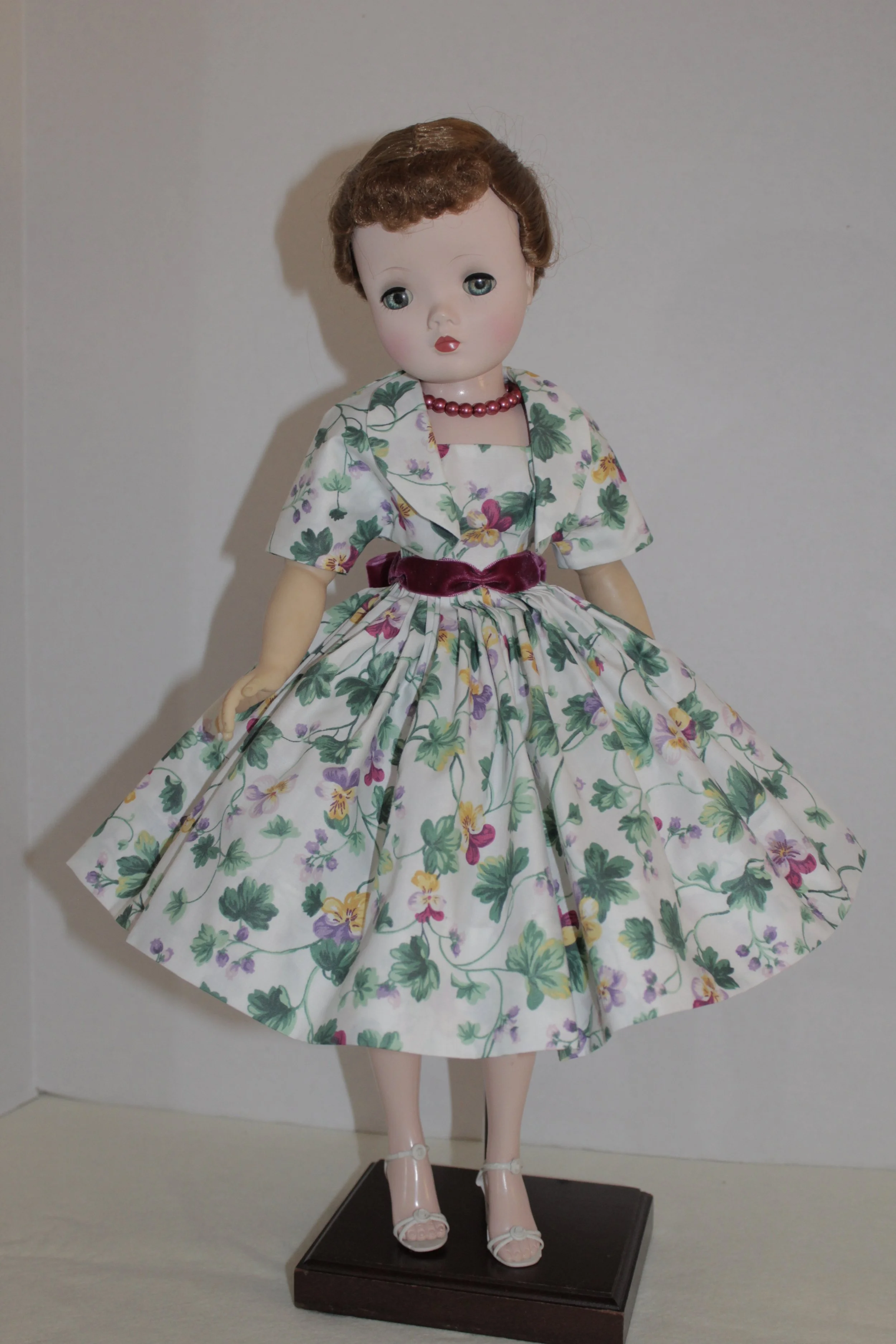 Pretty Floral Polished Cotton Day Dress w/Bolero for Cissy *Always FREE Ship*