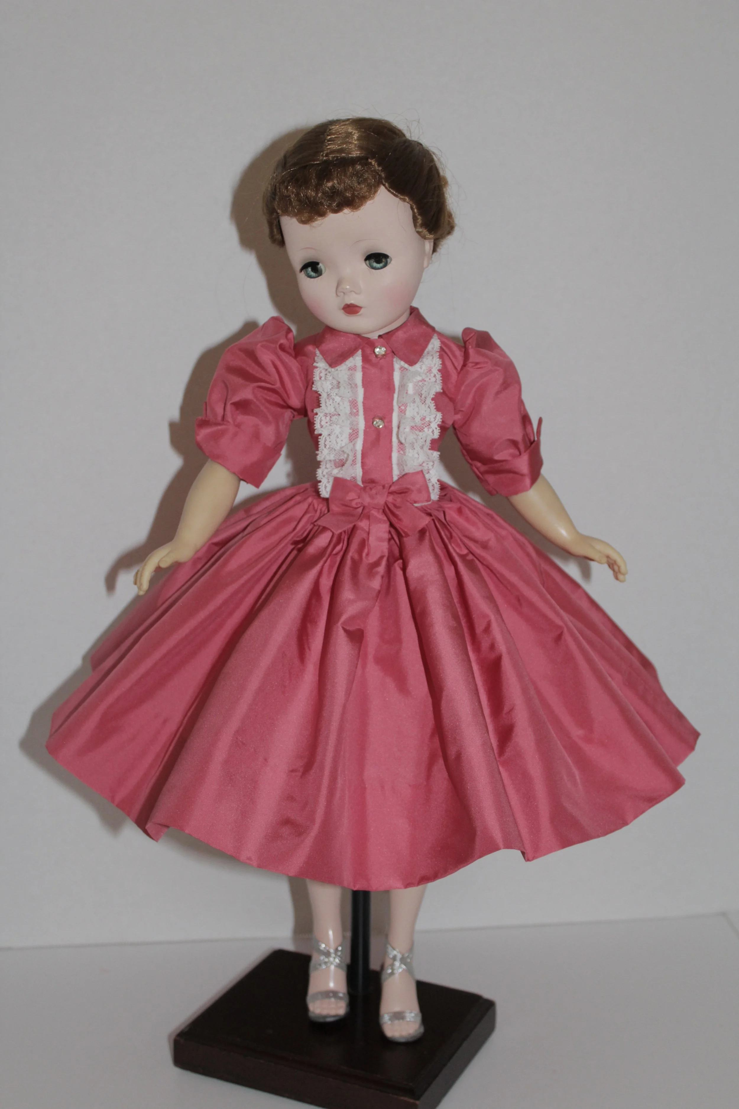Repro Cissy 1958 Salmon Taffeta Shirtwaist Dress