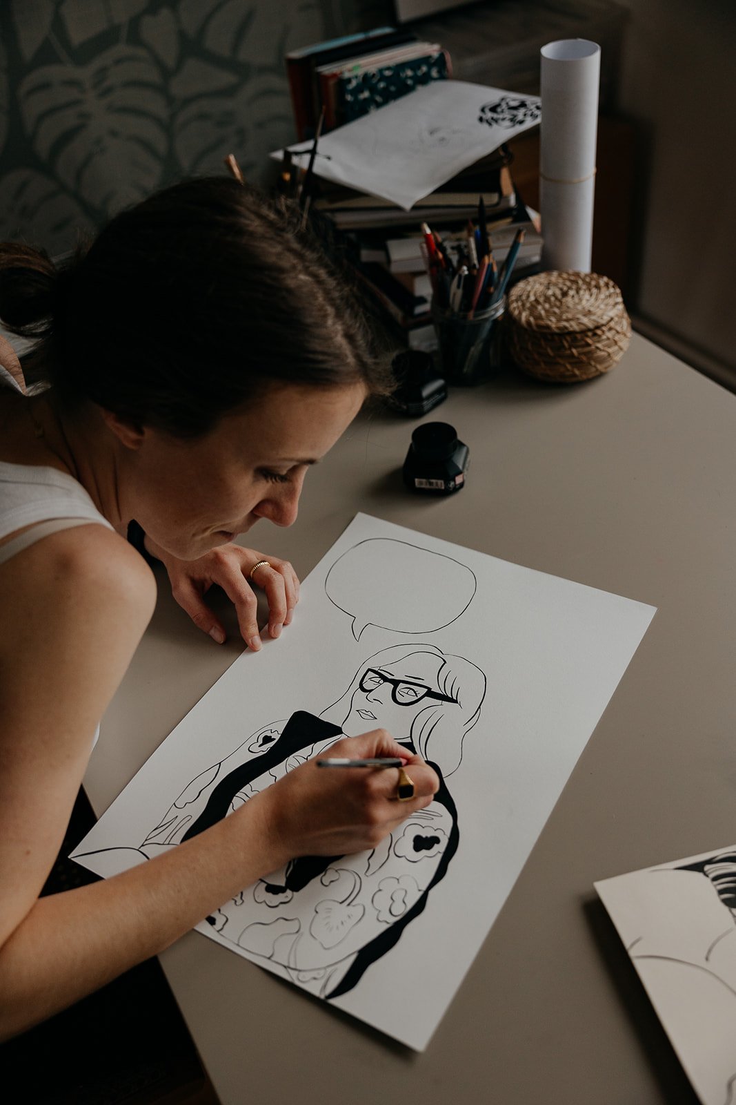 Portrait de Femme Encre de Chine.jpeg