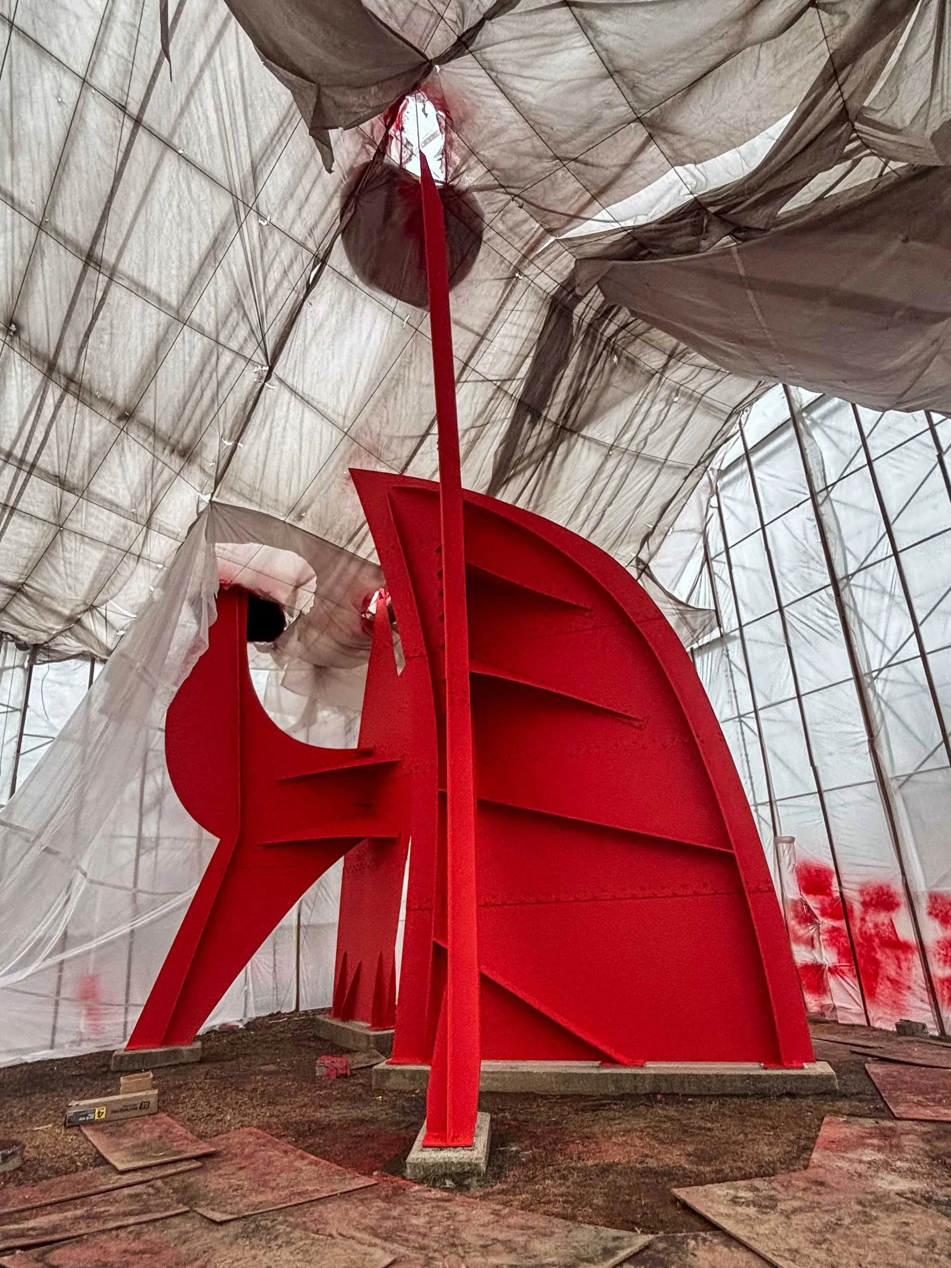 After application of Calder Red topcoat