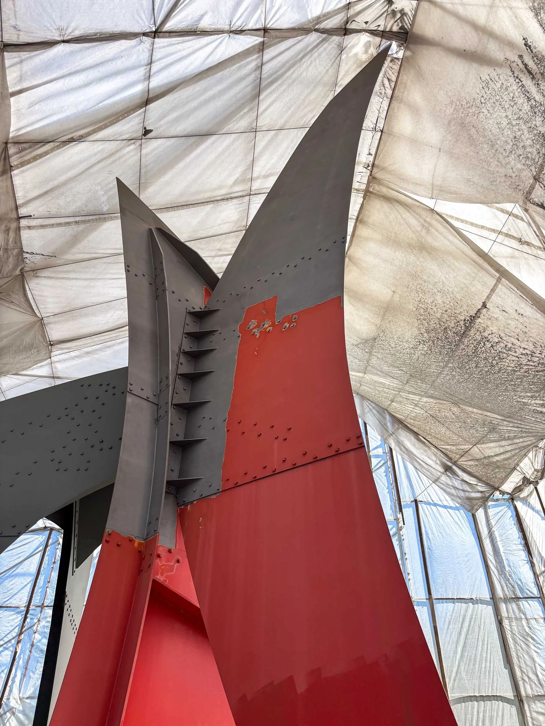 During sandblasting and coat of zinc rich primer