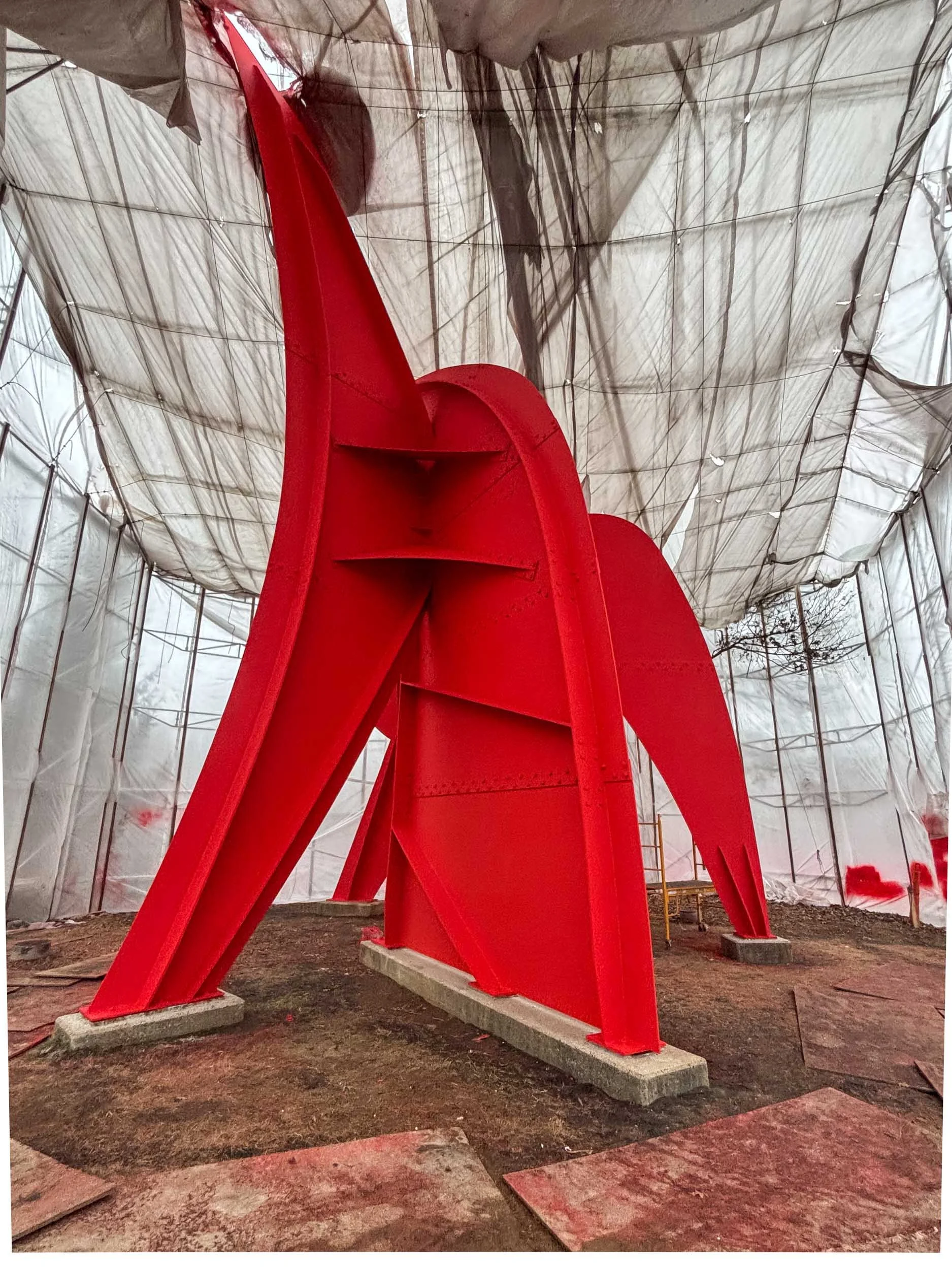 After application of Calder Red topcoat