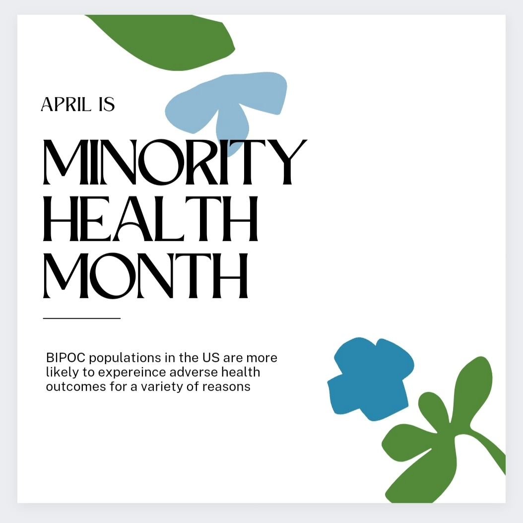 April is minority health month 💙

#minorityhealth #bipoc #bipochealth