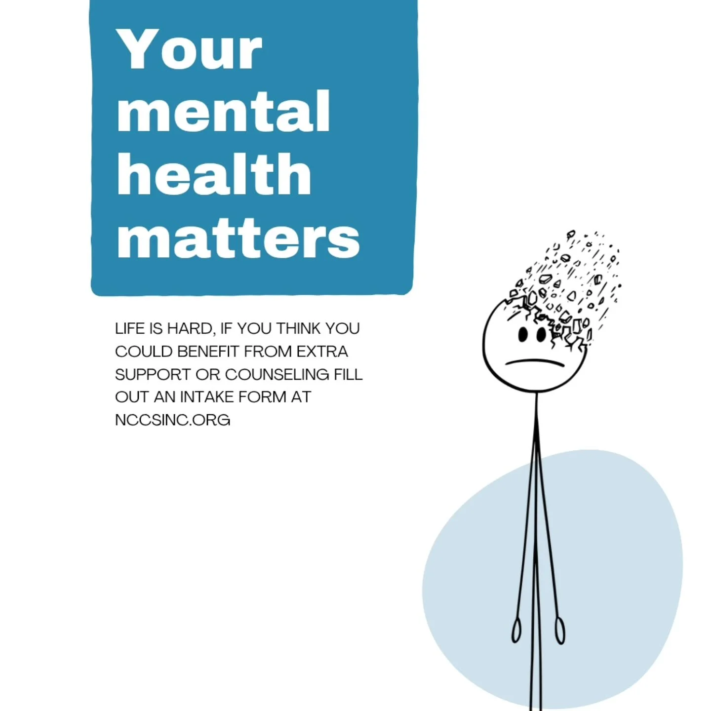 October is depression awareness month. We are here to help you meet your needs and accomplish your goals, one therapy session at a time. Click the link in our bio to learn more about our services, or type NCCSINC.ORG into your internet browser 💙
#d