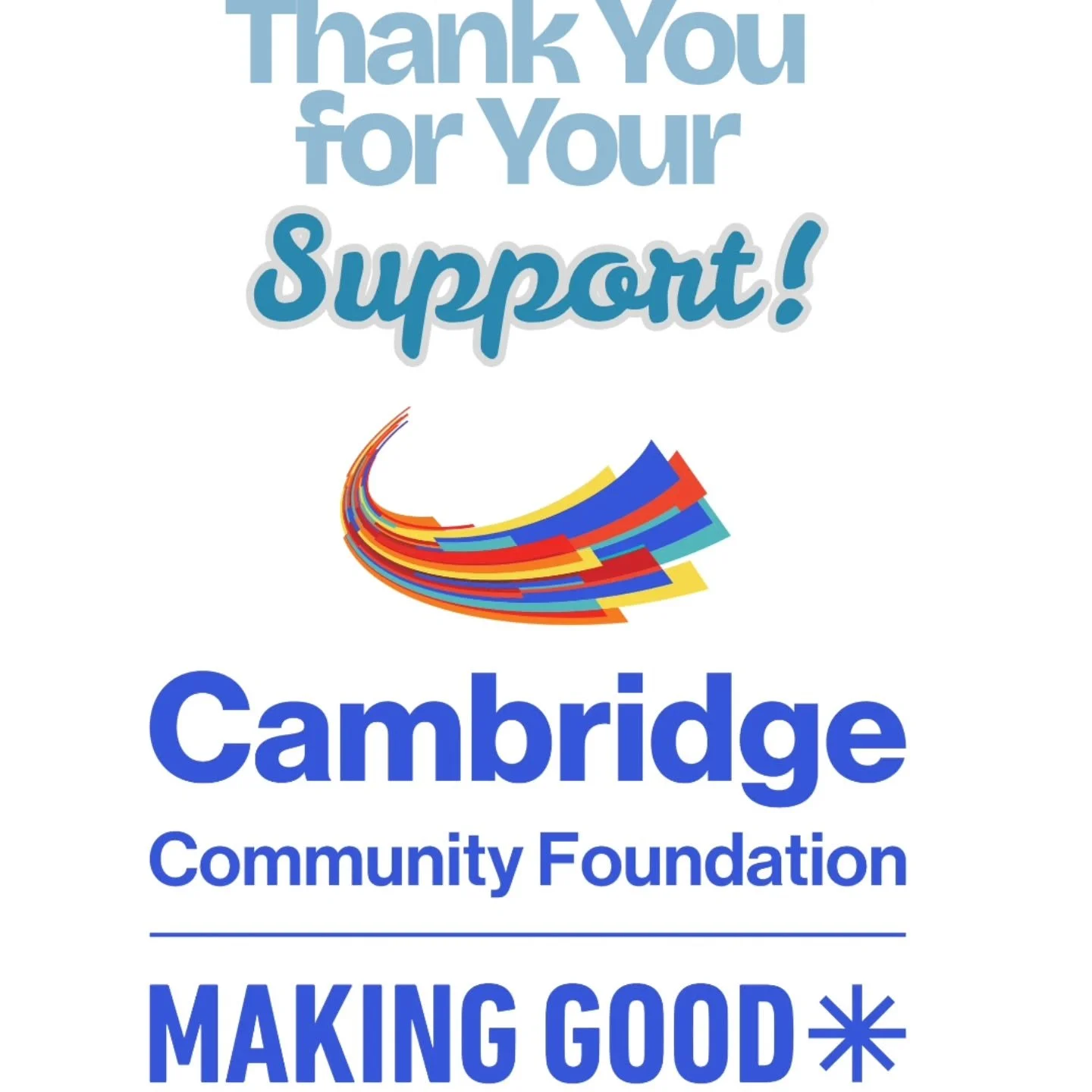 We are honored to been a recipient of the CCF Spring Community Fund! Thank you, @cambridge_cf for supporting our mission of making mental health services accessible and affordable to our community! 💙

#communitymentalhealth #cambridge #grant #mental