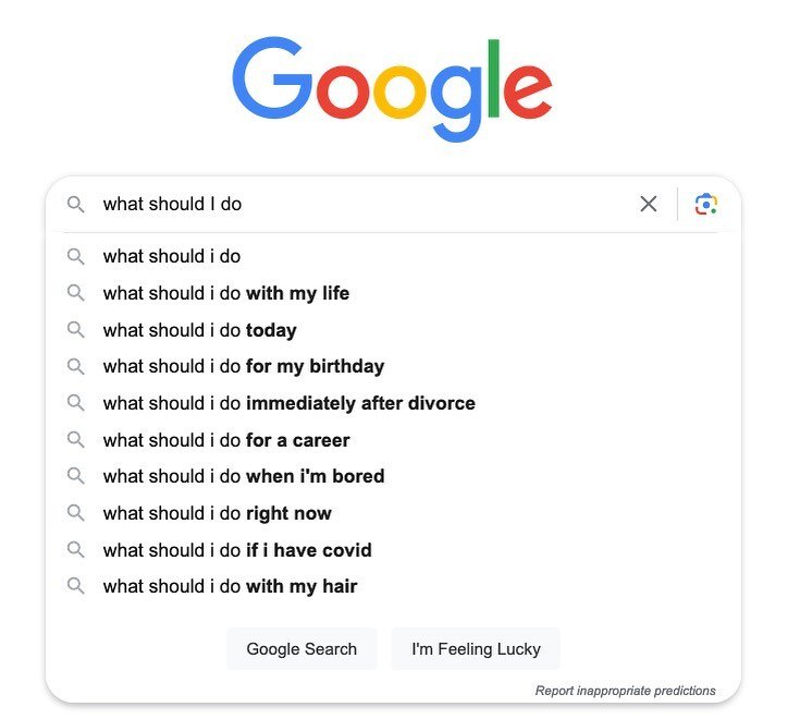 Have you ever used google like a magic 8 ball? 

(Ummmmmm guilty! 🫣) 

But the thing is you&rsquo;ve got something better. 

You have a super computer that knows your entire life&rsquo;s experience, and is highly attuned to your needs and dreams. 

