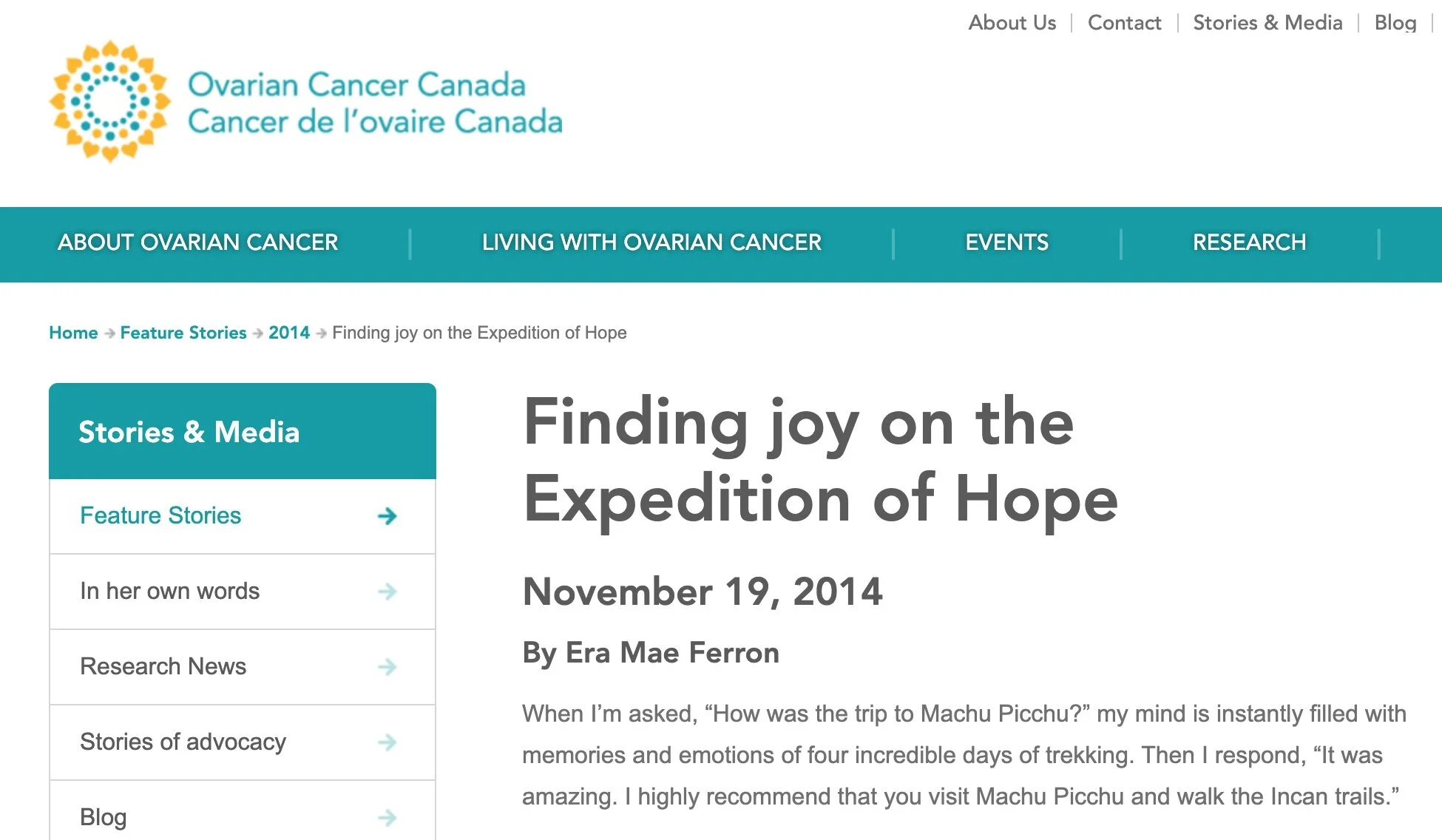 Blog post on finding joy amidst cancer