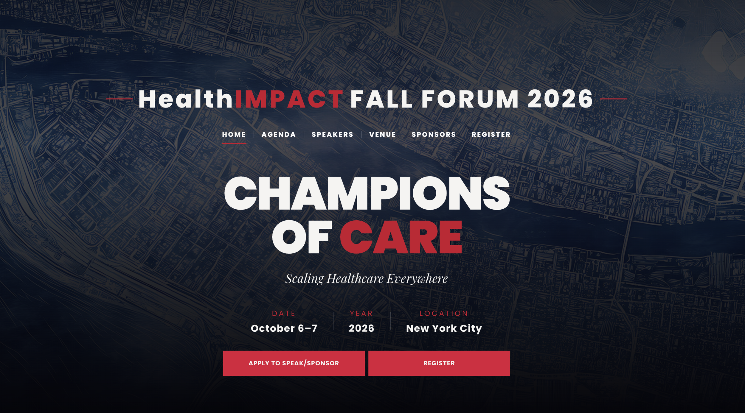 HealthIMPACT Fall Form Oct 6 and 7 in NYC