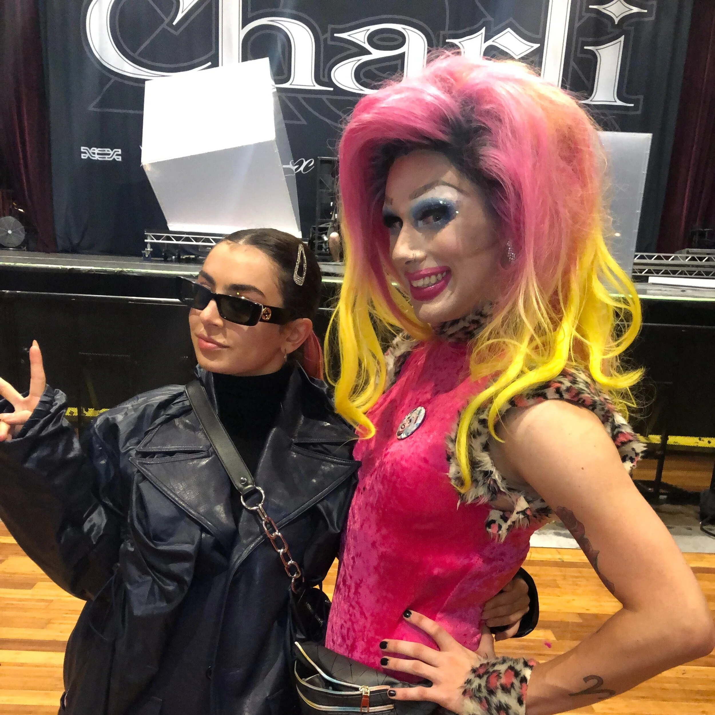 Performing with Charli XCX