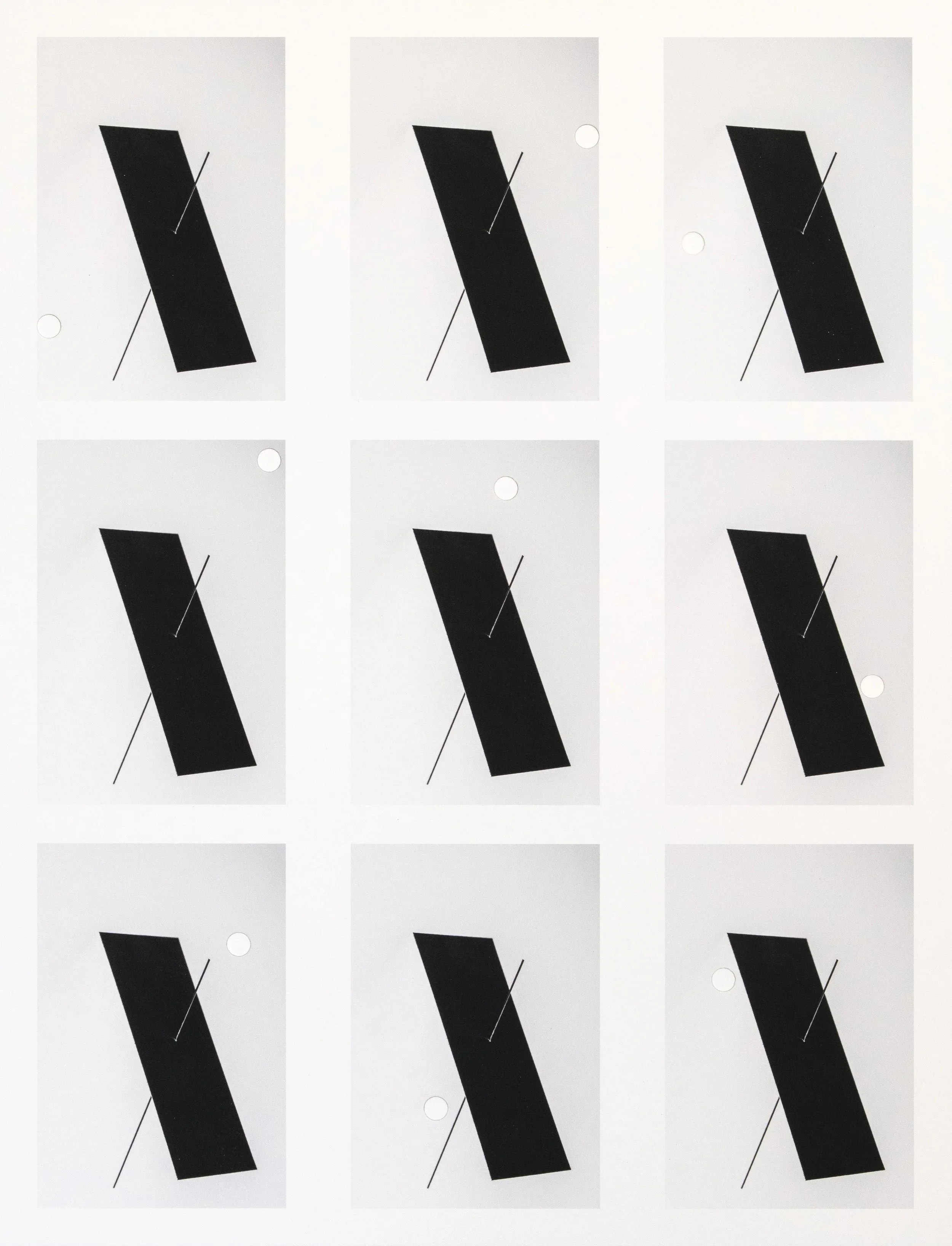 pauses crossed (17x22) archival pigment on fine art paper with holes /2026/ 1 of 1