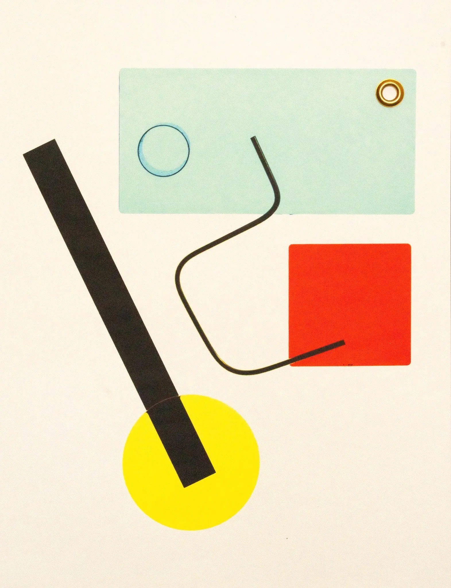 congruity (17x22) archival pigment on washi paper ith wax pastel and a brass grommet /2026/ 1 of 1