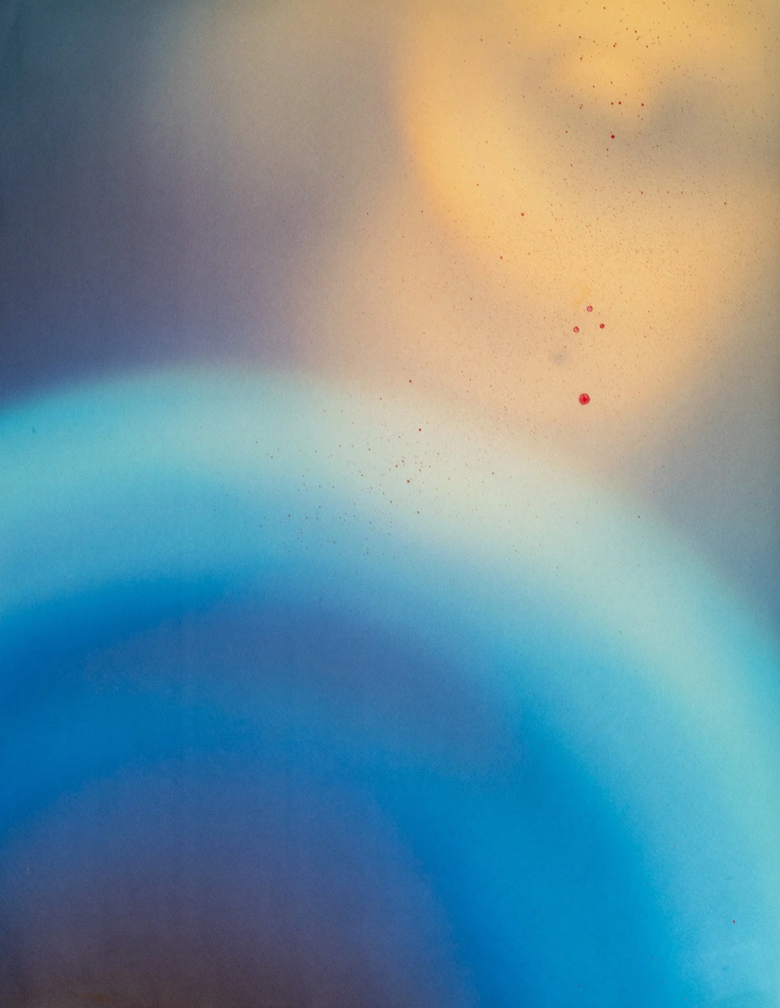 glow #2 archival pigment on Niyodo paper with spray paint /2024/ 1 of 1