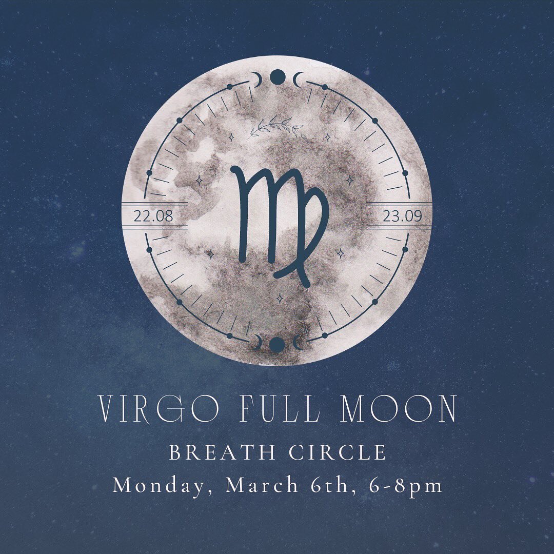 Join Debby Andersen + Courtney Morris at Communion for a healing breath circle in honor of the Virgo Full Moon. We&rsquo;ll begin with a grounding and centering meditation, followed by group sharing and an active breathing meditation.

Through rhythm