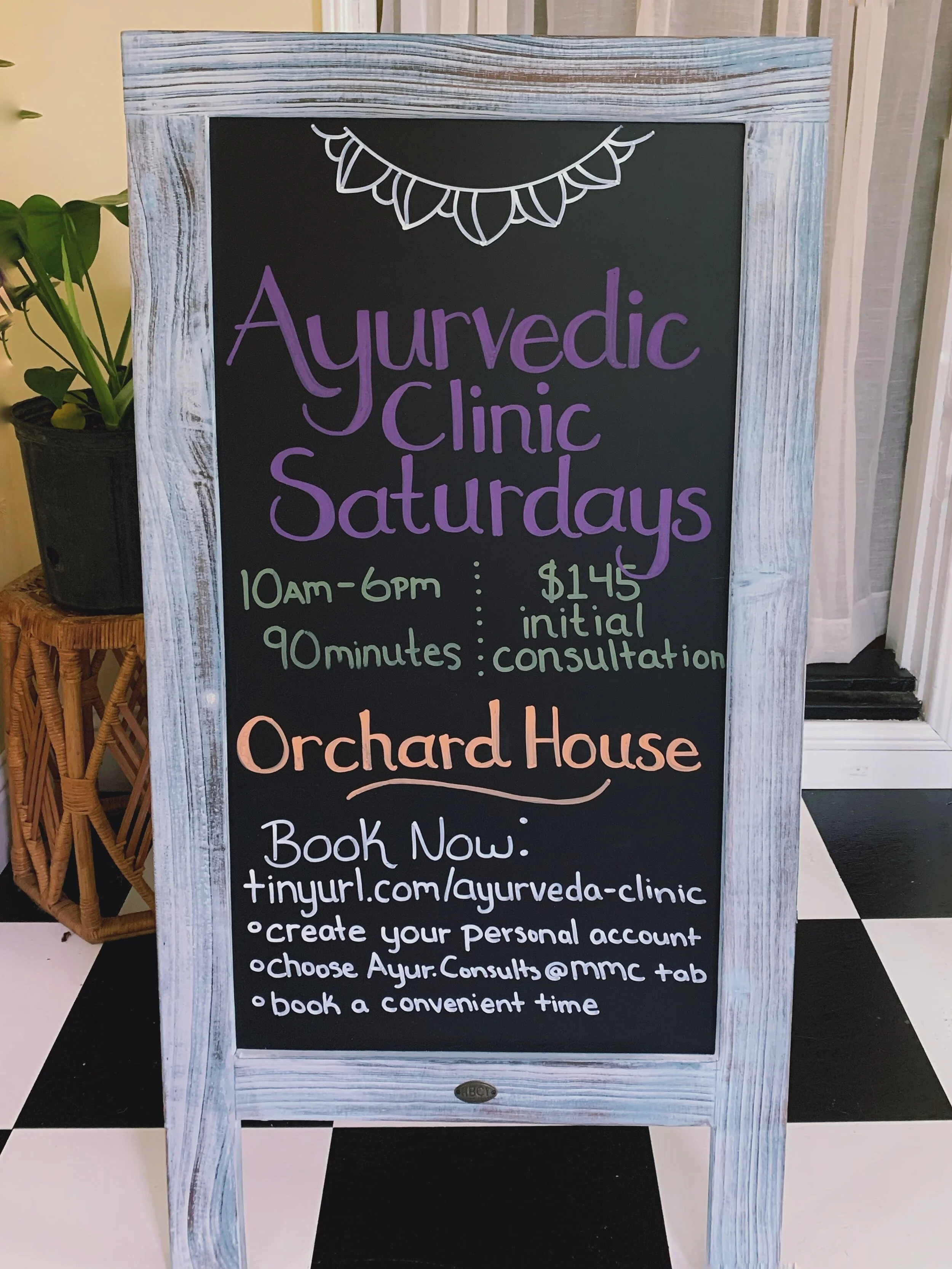 ayurveda clinic sign 