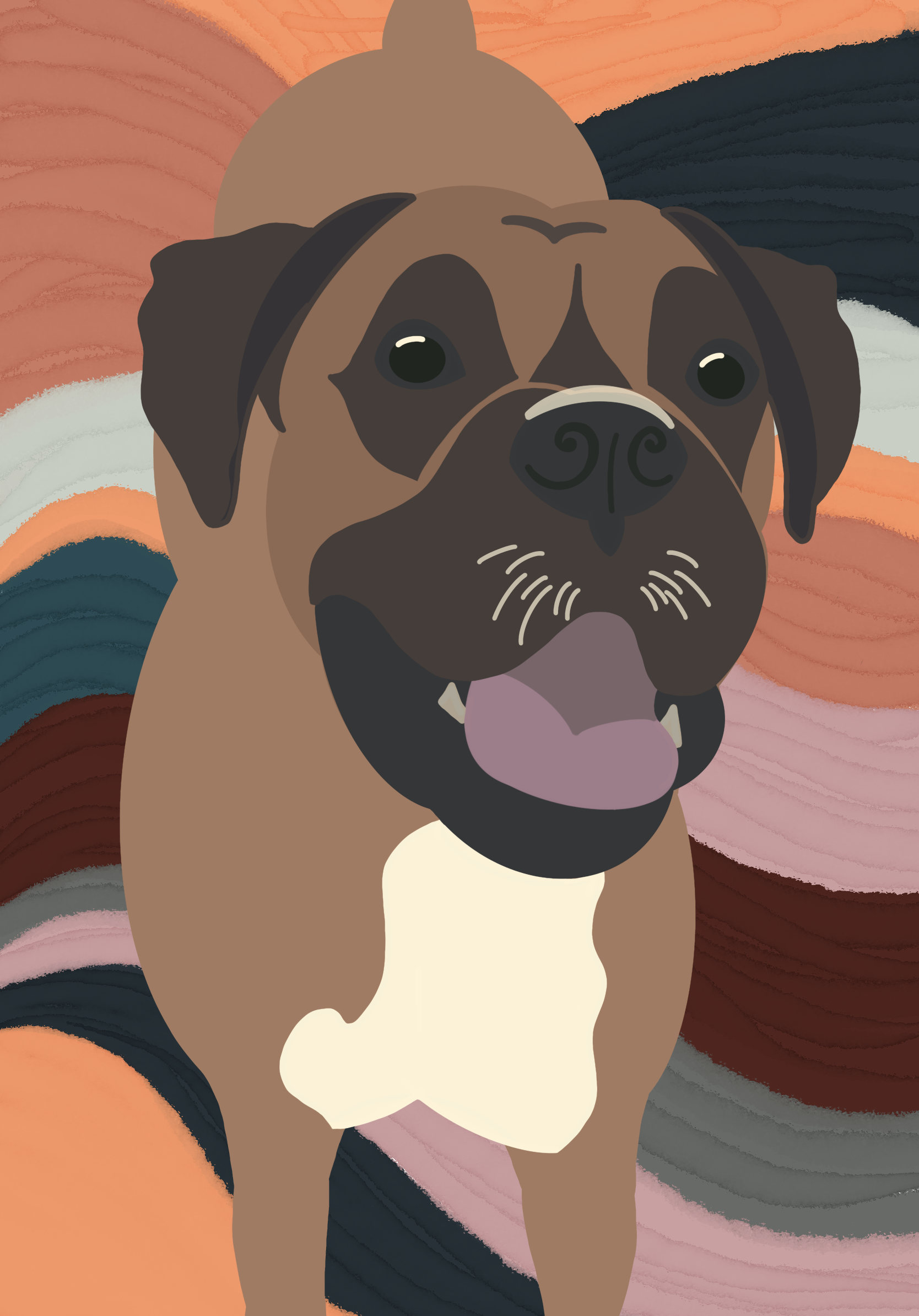 colorful pup