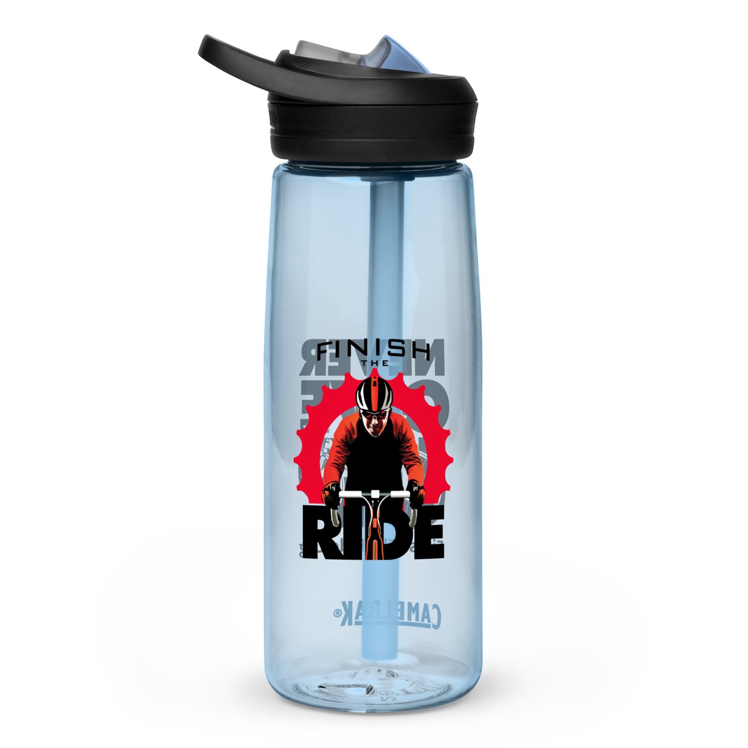 Finish The Ride, Never Give Up, Sports Water Bottle — Streets Are