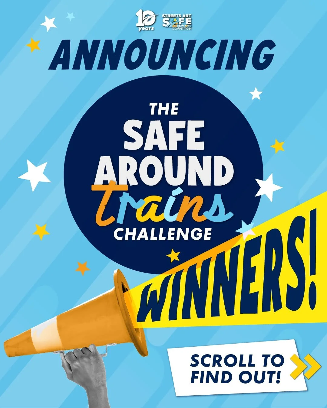 🏆 The results are in! The SAFE Around Trains Challenge winners have been announced; and their creativity, storytelling, and impact blew us away. From clever humor to unforgettable narratives, these student PSAs remind us why safety near trains matte