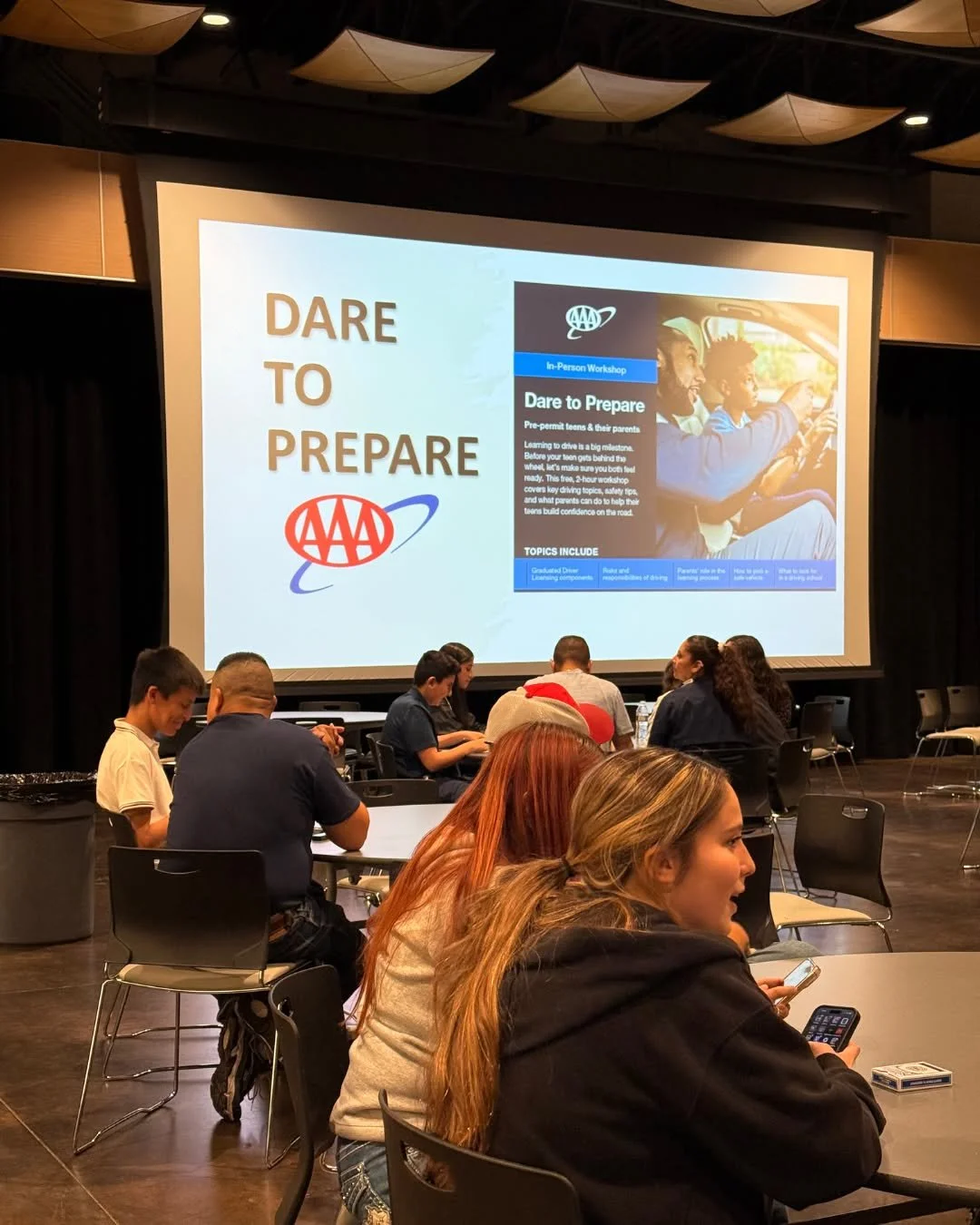 What a great day at Mountain View High School! 🚗✨ @aaaautoclubenterprises hosted an incredible Dare to Prepare in partnership with Streets, Art, SAFE, @StreetsReForEveryone and @street_racing_kills &mdash; a fun, interactive seminar where teens and 
