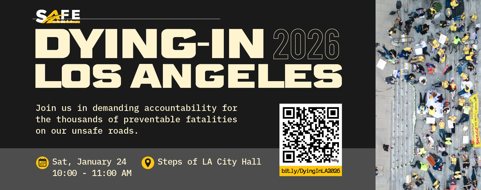In 2015, LA promised zero traffic deaths by 2025.  Ten years later, traffic violence is worse—and thousands have died.  This is preventable. Demand accountability. Join us. 24 Jan. '26, LA City Hall, 10am.