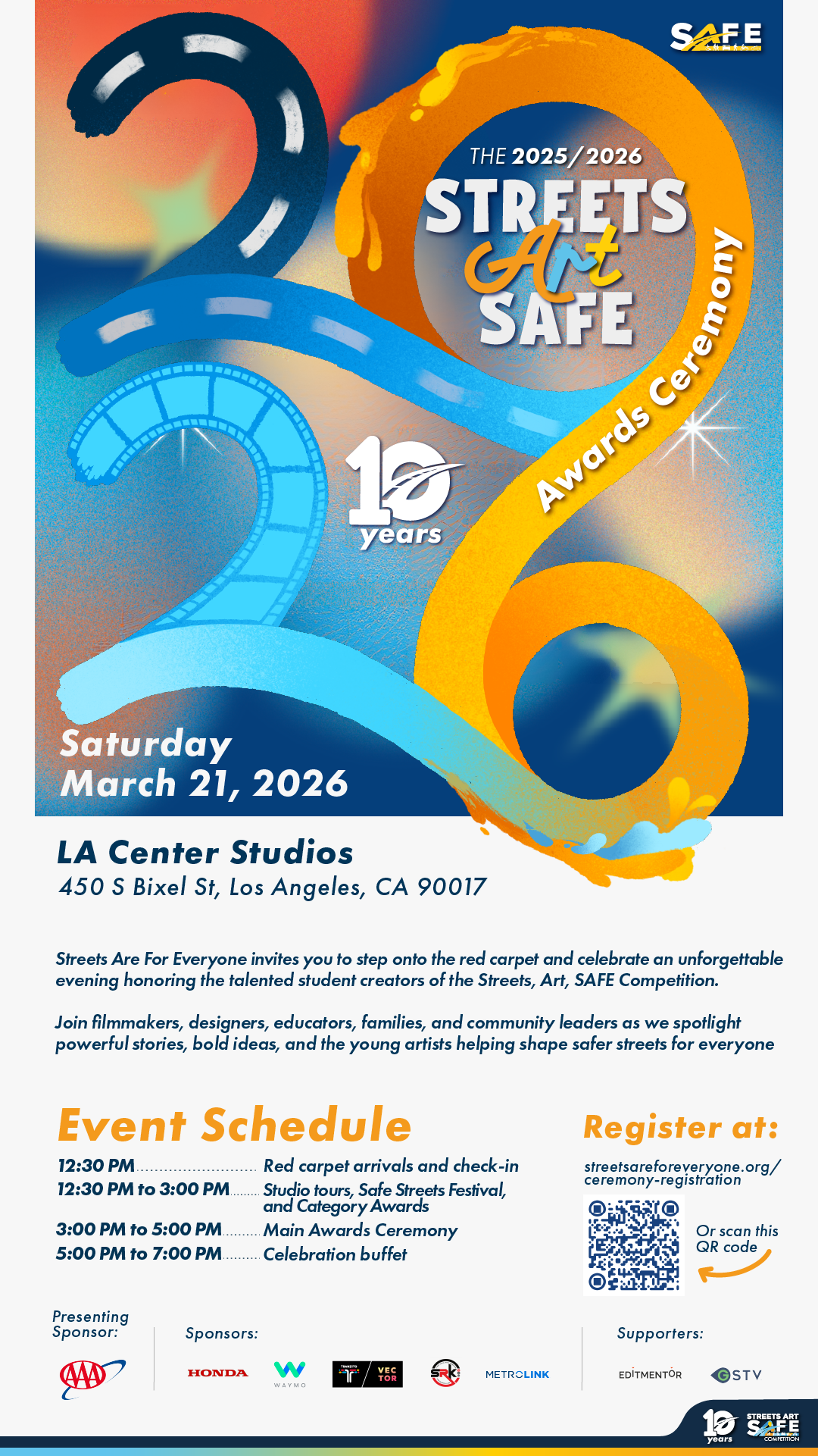 Invitation to the Streets, Art, SAFE Awards Ceremony - 21 March 2026