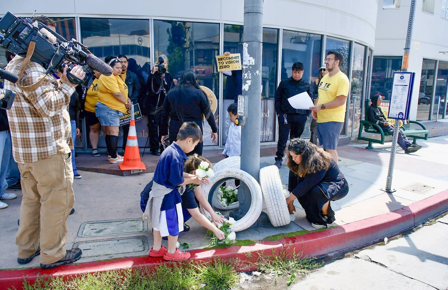 Community Unites at Ghost Tire Memorial to Demand an End to Traffic Violence