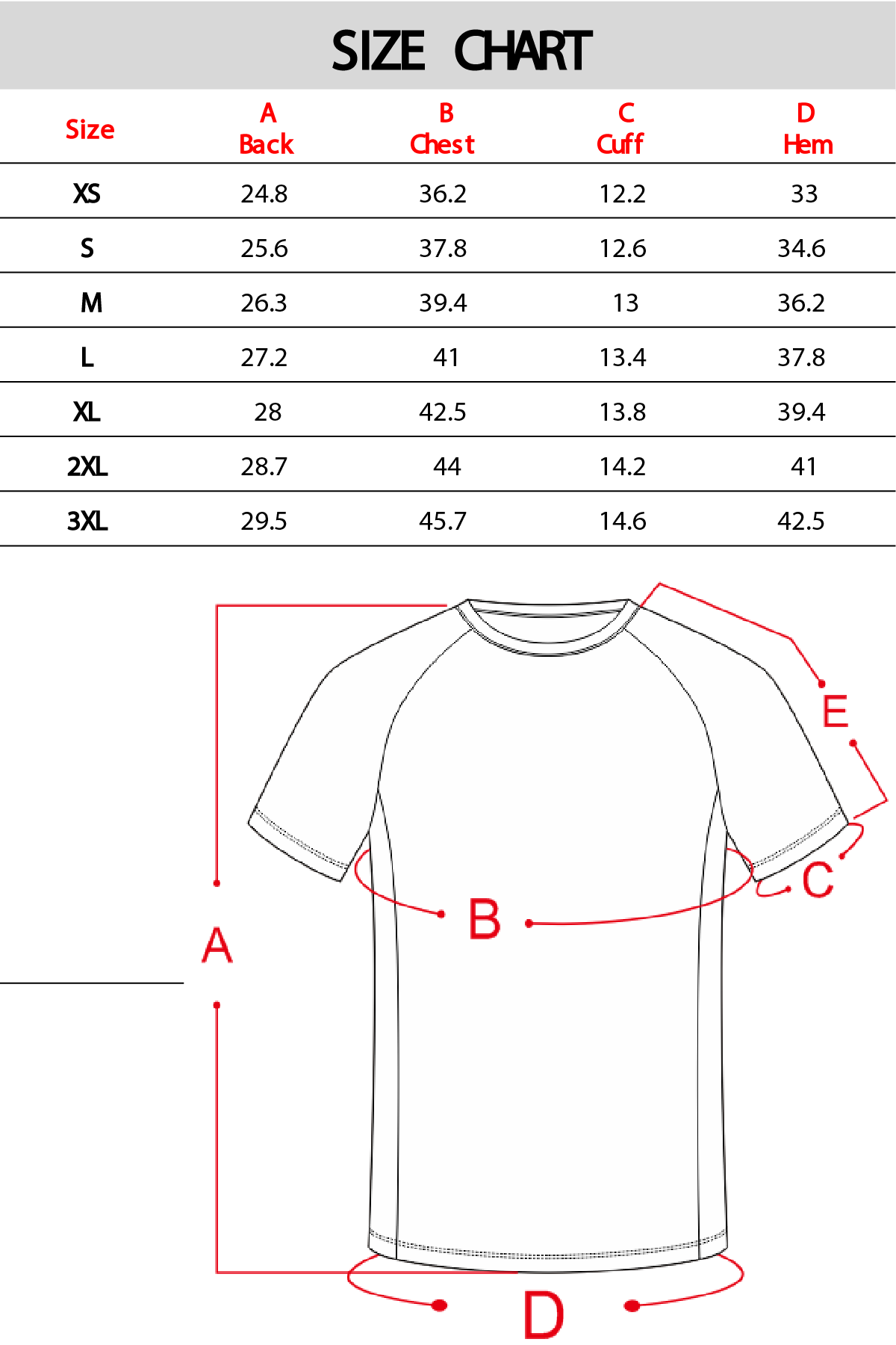 Tech Shirt Inch Sizing Chart-USA sizing.xlsx - Running shirt.png