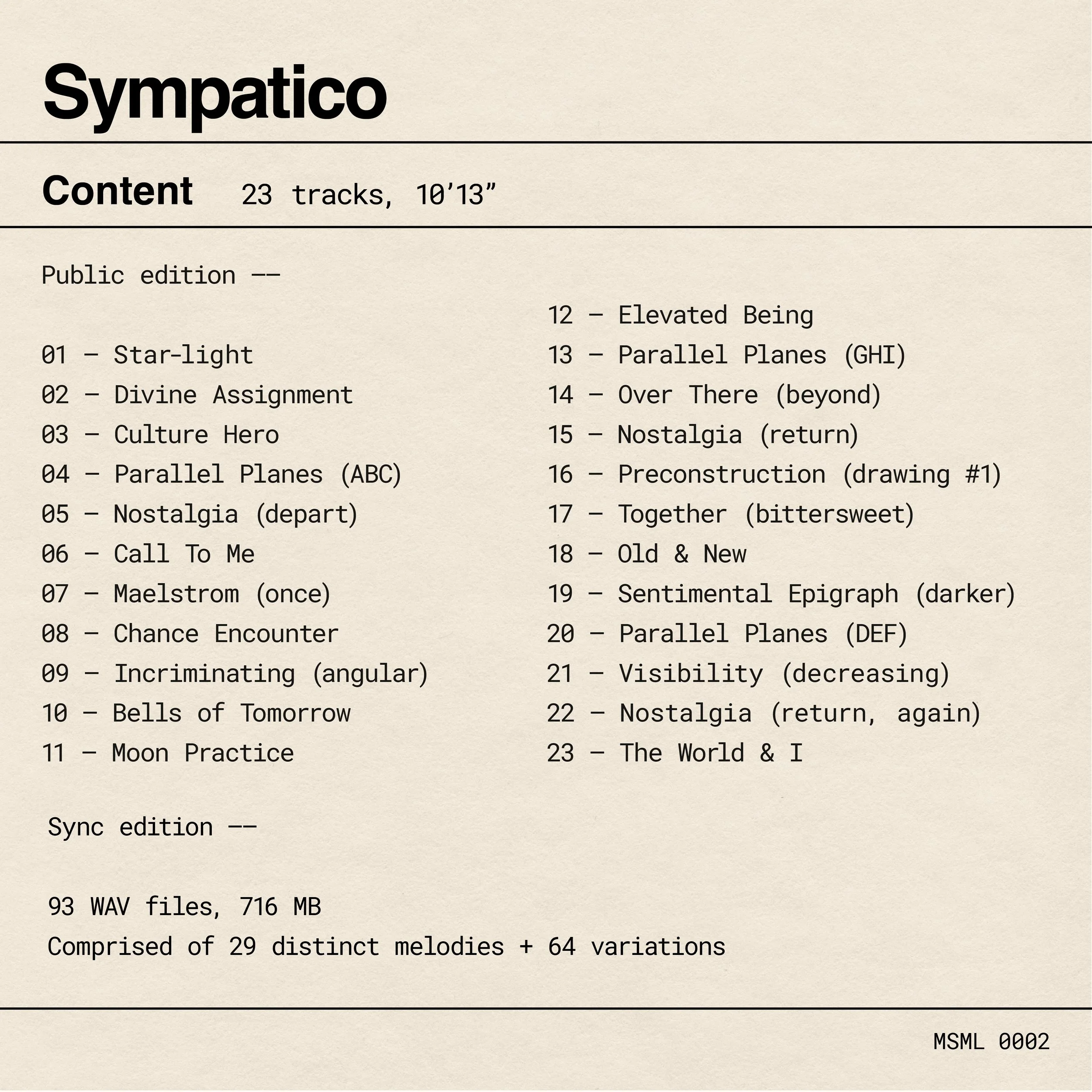 MSML 0002 — Content