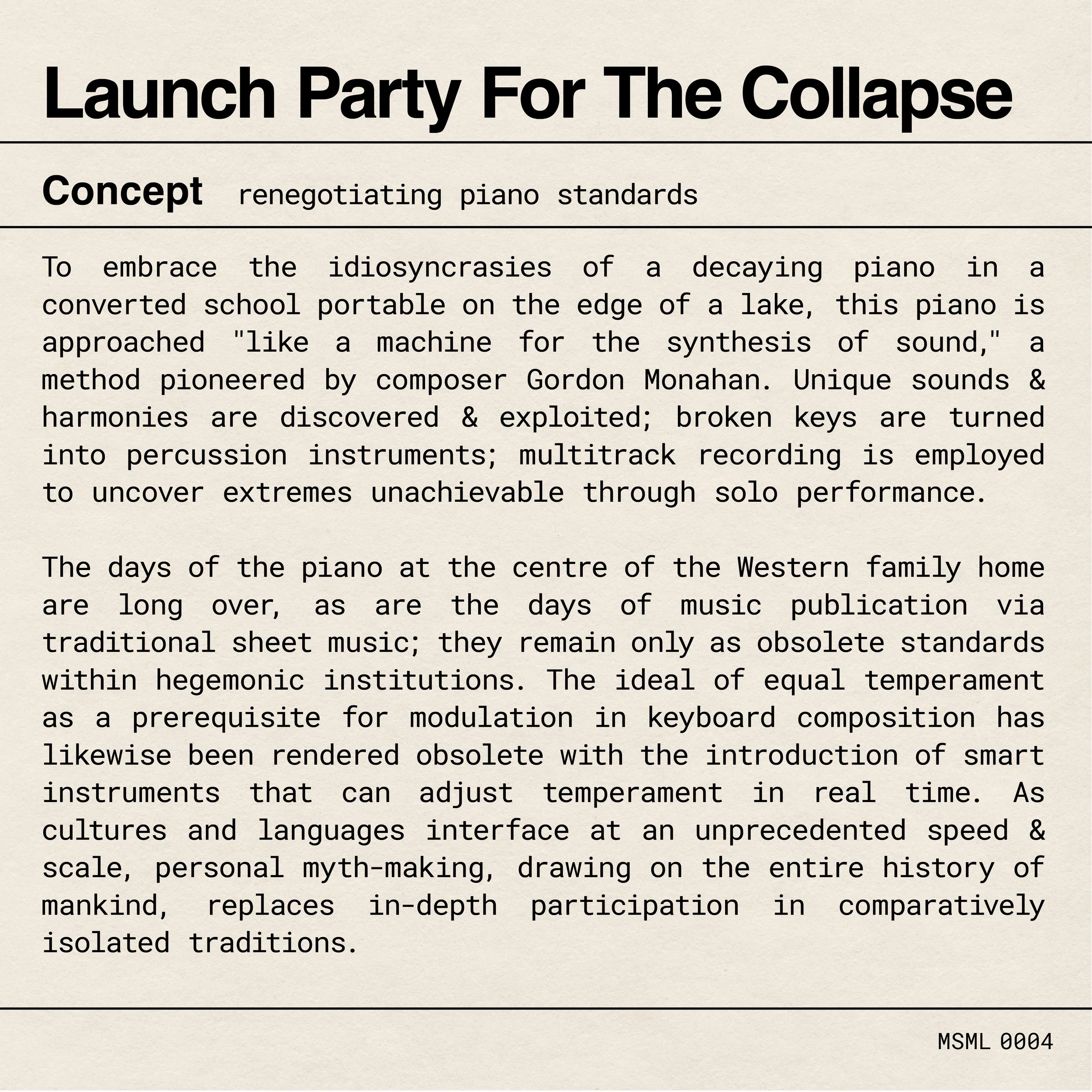 MSML 0004 — Concept
