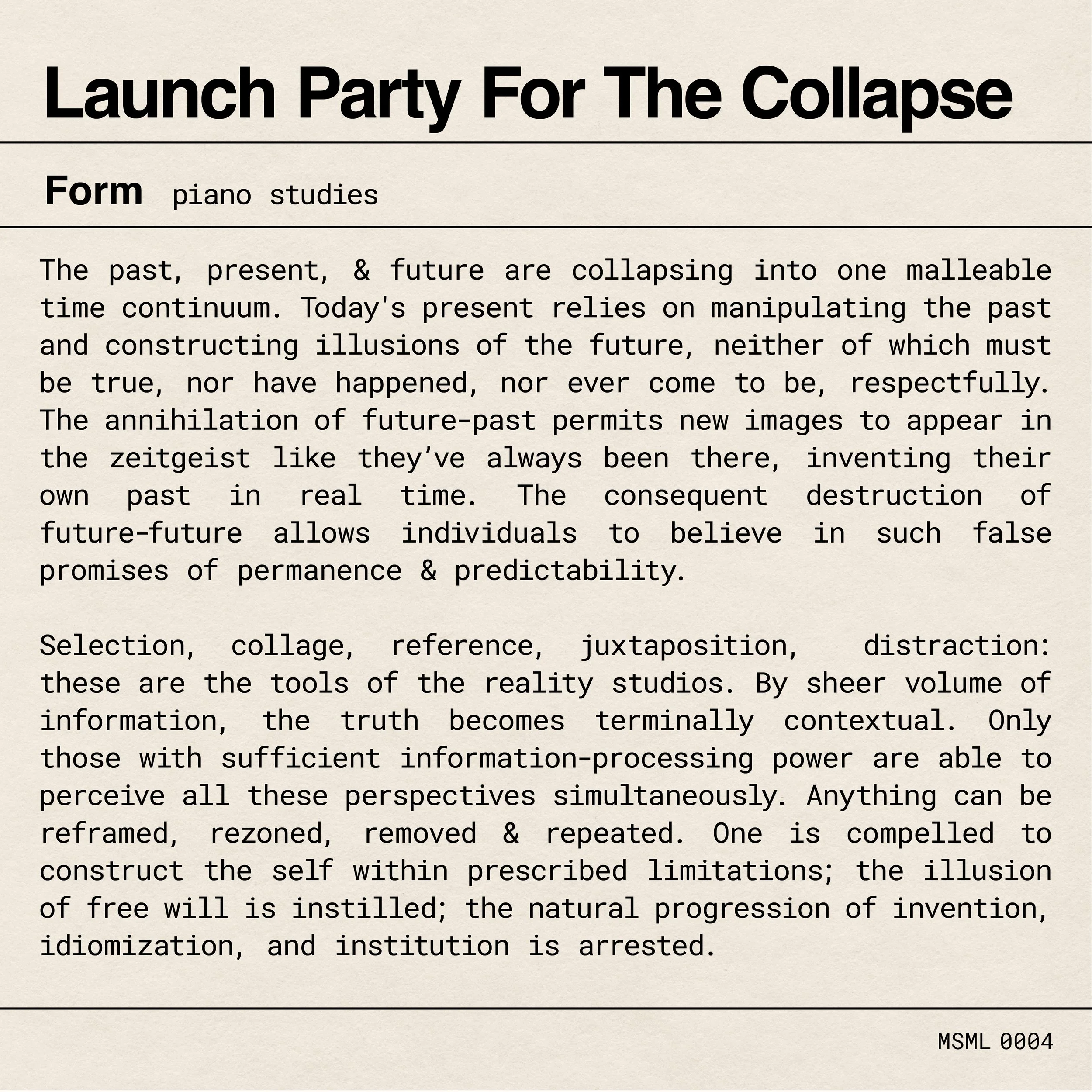 MSML 0004 — Form