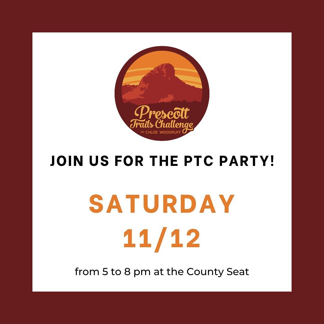 We hope to see you there!

Invite your friends to join us for drinks, food and prizes!

See you Saturday!

#prescotttrailschallenge #prescottmtb #prescottmountainbiking #prescottmountainbikealliance #prescotttrails #prescottaz #prescottarizona