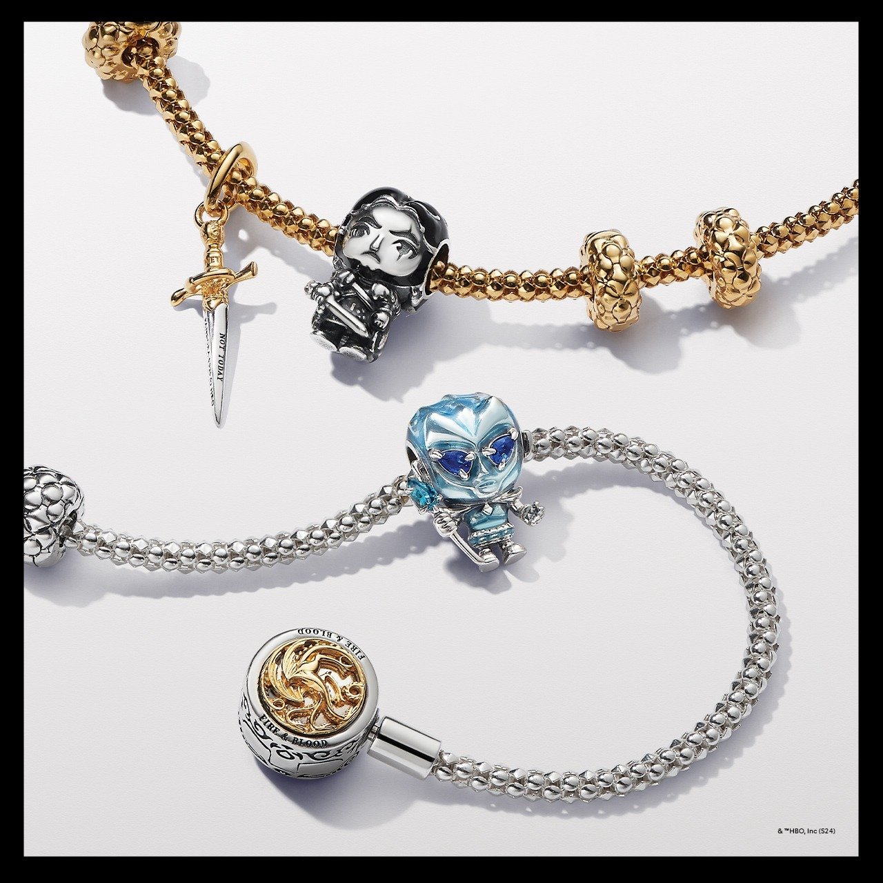 Step into the realm of legends with the new Game of Thrones x @theofficialpandora collection! 🐉✨

Unleash your inner dragon or embrace the strength of the Stark family with the latest styles inspired by the iconic series. 🏰🔥

Explore the collectio