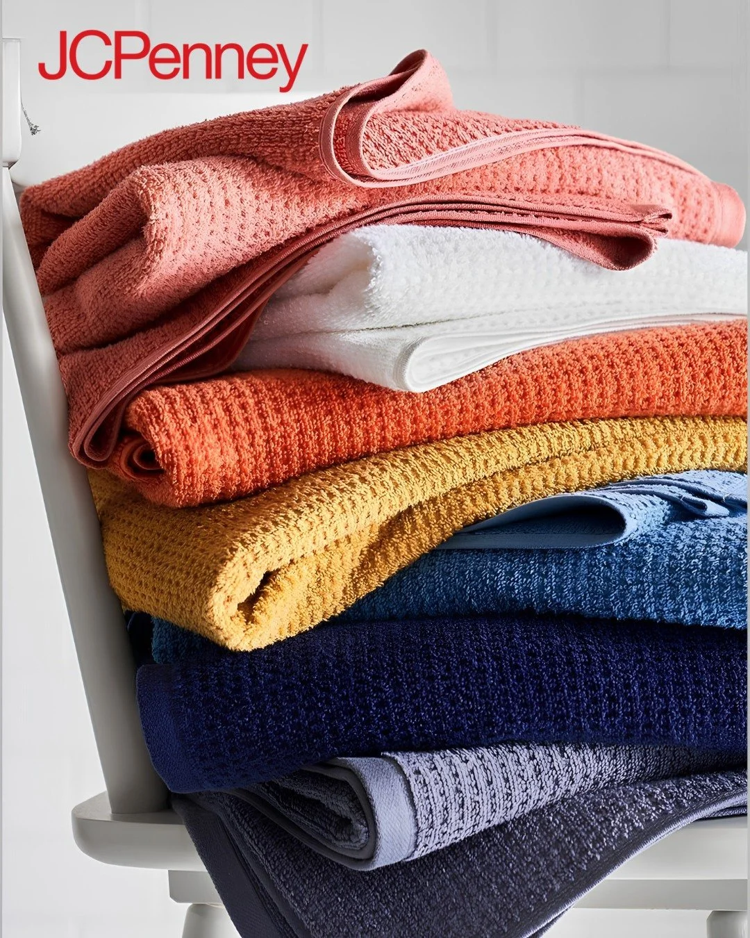 You home towel game just leveled UP! 🛁 

🚨 REALLY BIG DEAL ALERT at @jcpenney right now:
Buy 1, Get 2 FREE on all towels! Mix and match styles, colors, and brands, stack the savings and stock up big!

Buy 10 towels, and get 20 free? Yes, please! 🤩