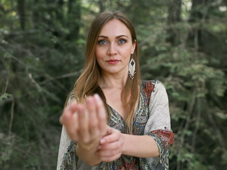 Portrait of Katya Solar, a yoga instructor at Crave Yoga in Mountain View.