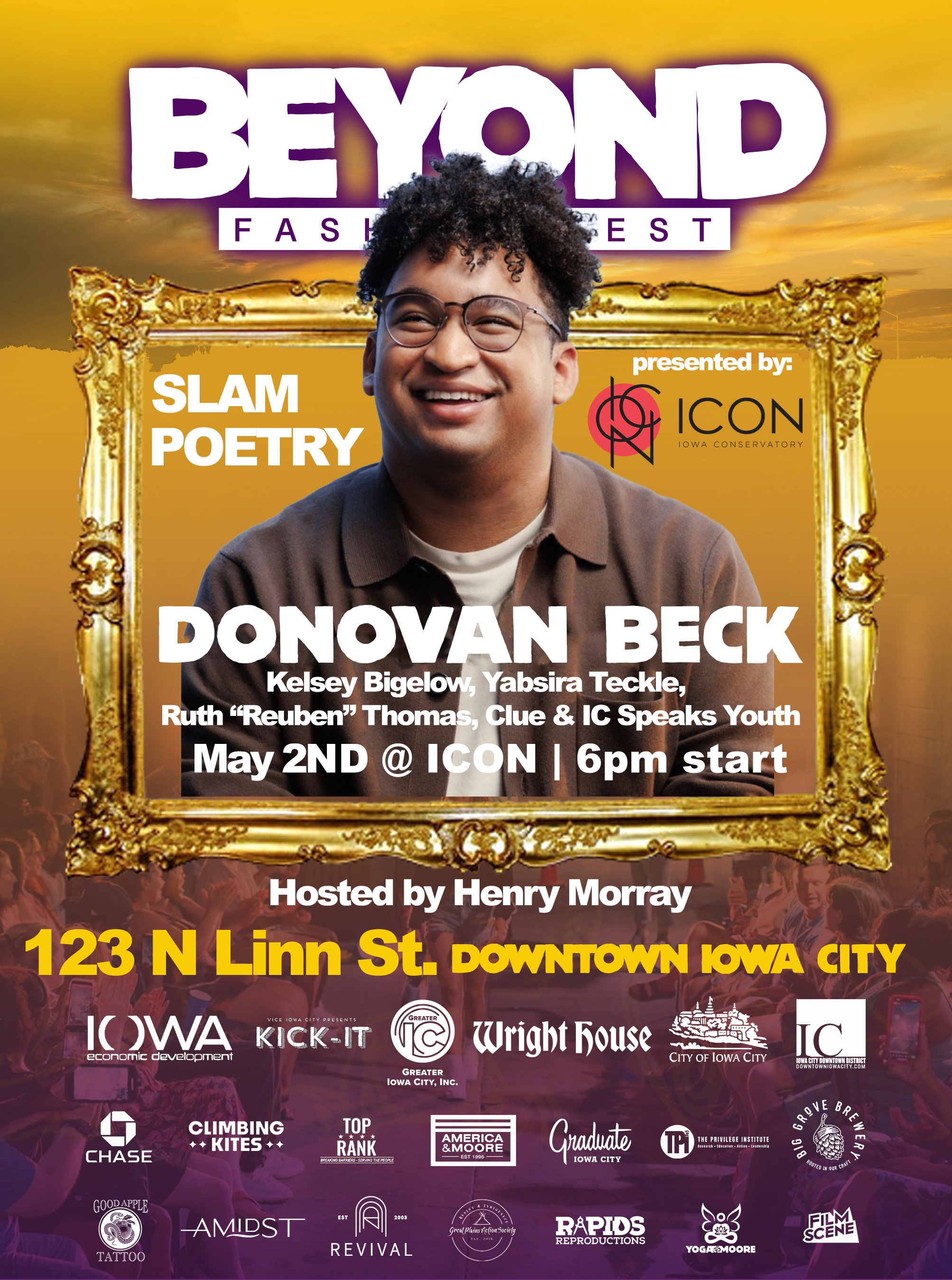 Beyond Fest: Donovan Beck Slam Poetry @Iowa Conservatory