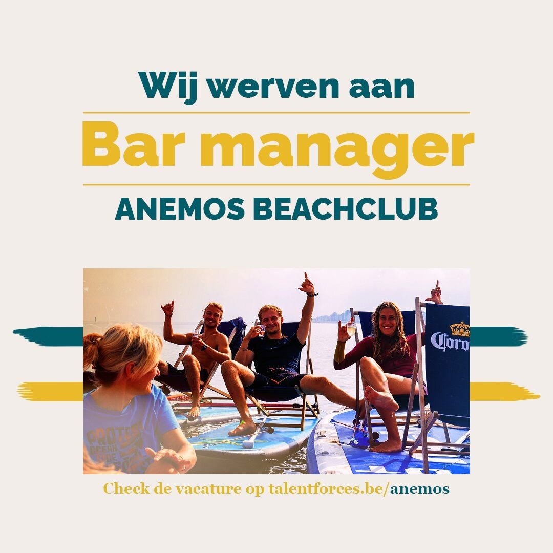 Hou je van zon, zee en avontuur en ben jij een handige Harry of Harri&euml;tte? Ben je creatief, ordelijk, enthousiast, ondernemend en klantvriendelijk? Dan is deze job iets voor jou! Bekijken kan op www.talentforces.be/anemos #anemos #beachclub #job