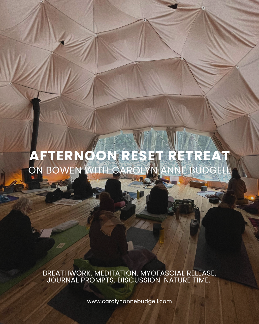 Afternoon Reset Retreat on Bowen Mediation Breathwork Nature