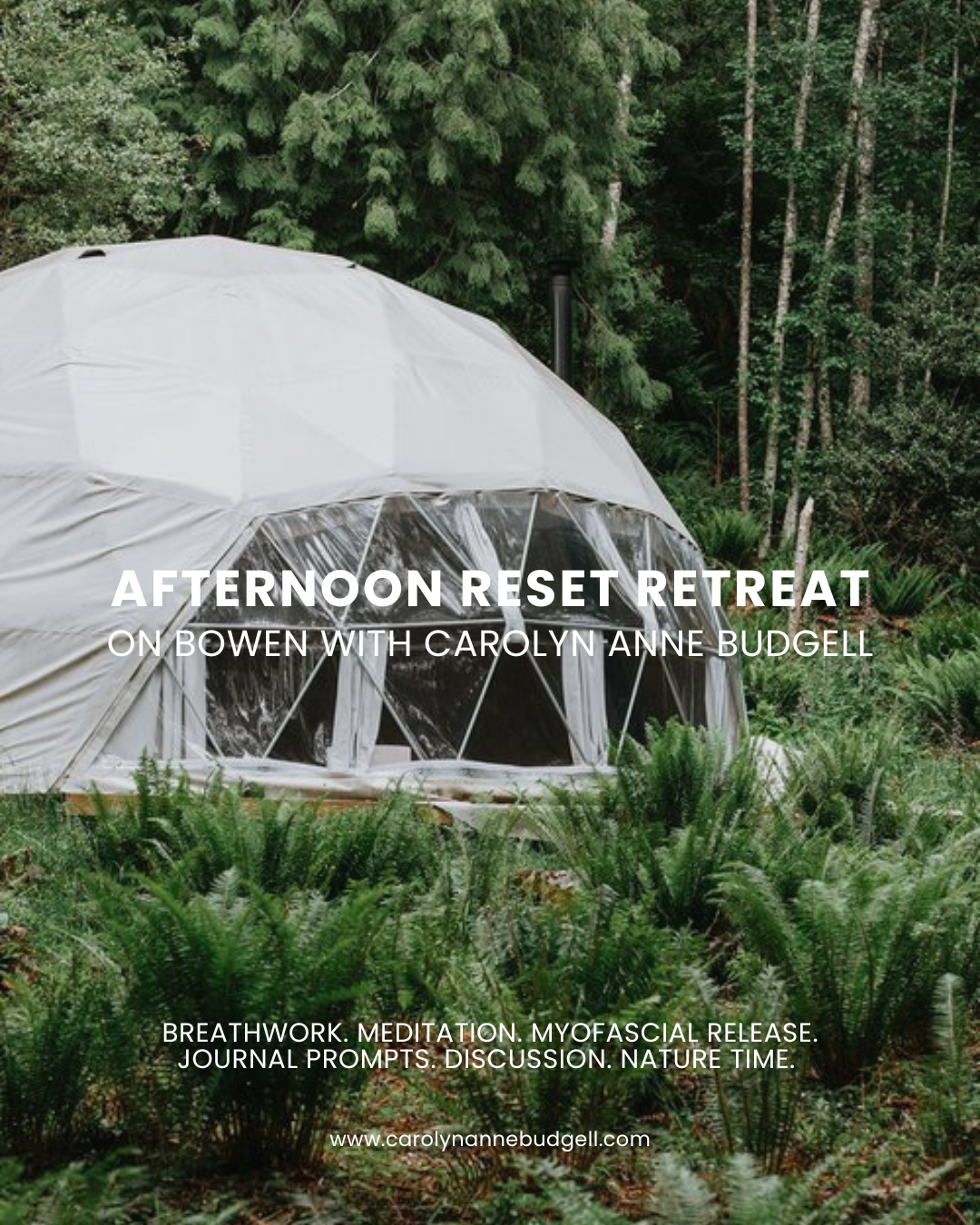 Afternoon Reset Retreat on Bowen with Carolyn Anne Budgell