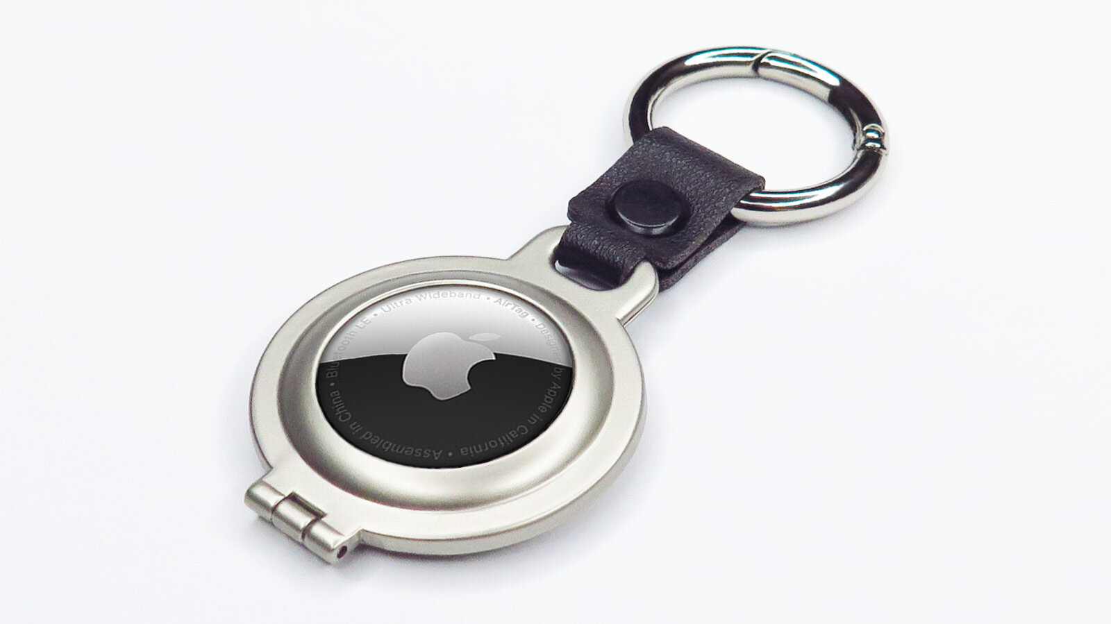 absolute-magic.com - Die Cast Metal Alloy Locket/Case for Apple AirTag with Circular Steel Keyring