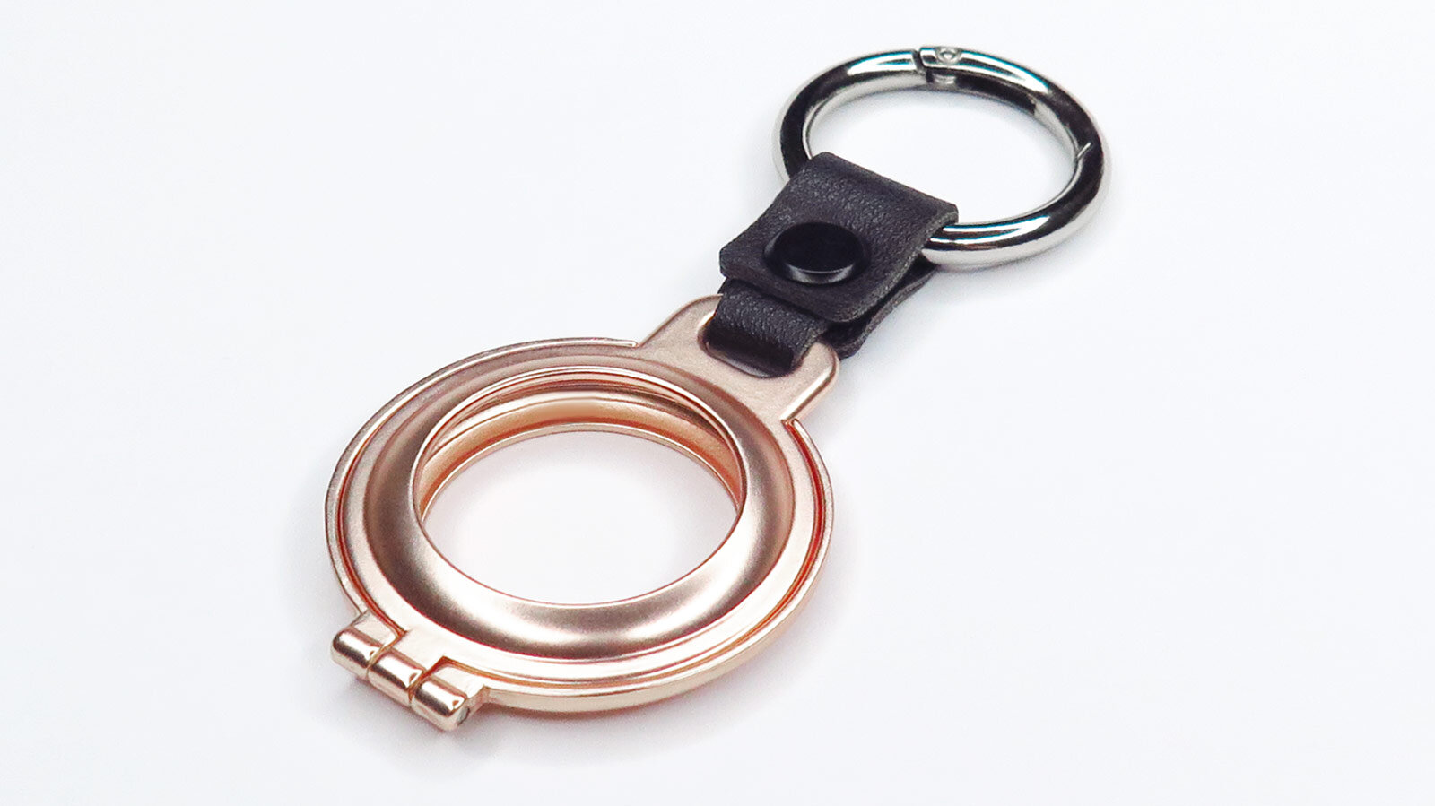 absolute-magic.com - Die Cast Metal Alloy Locket/Case for Apple AirTag with Circular Steel Keyring