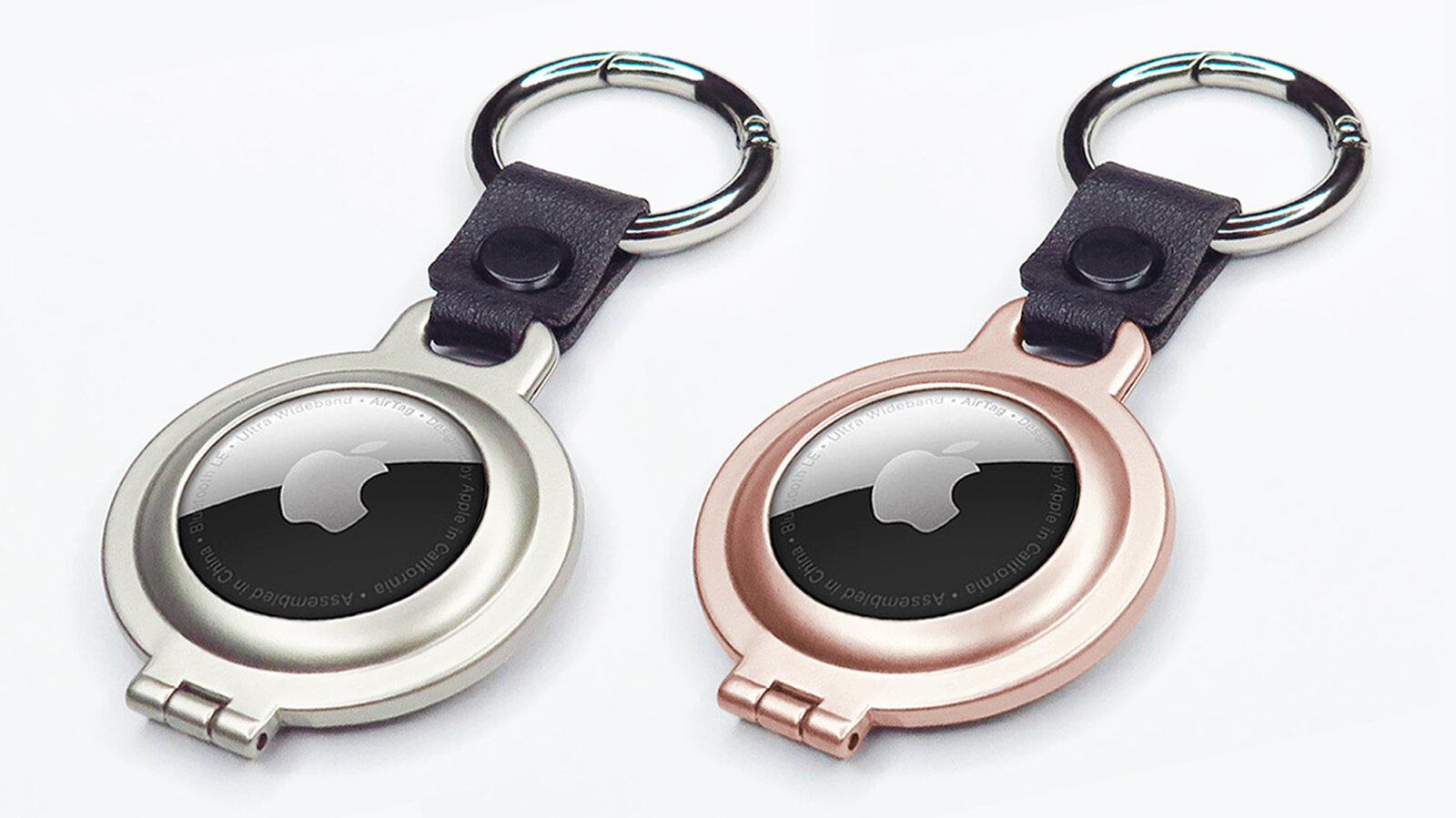 absolute-magic.com - Die Cast Metal Alloy Locket/Case for Apple AirTag with Circular Steel Keyring