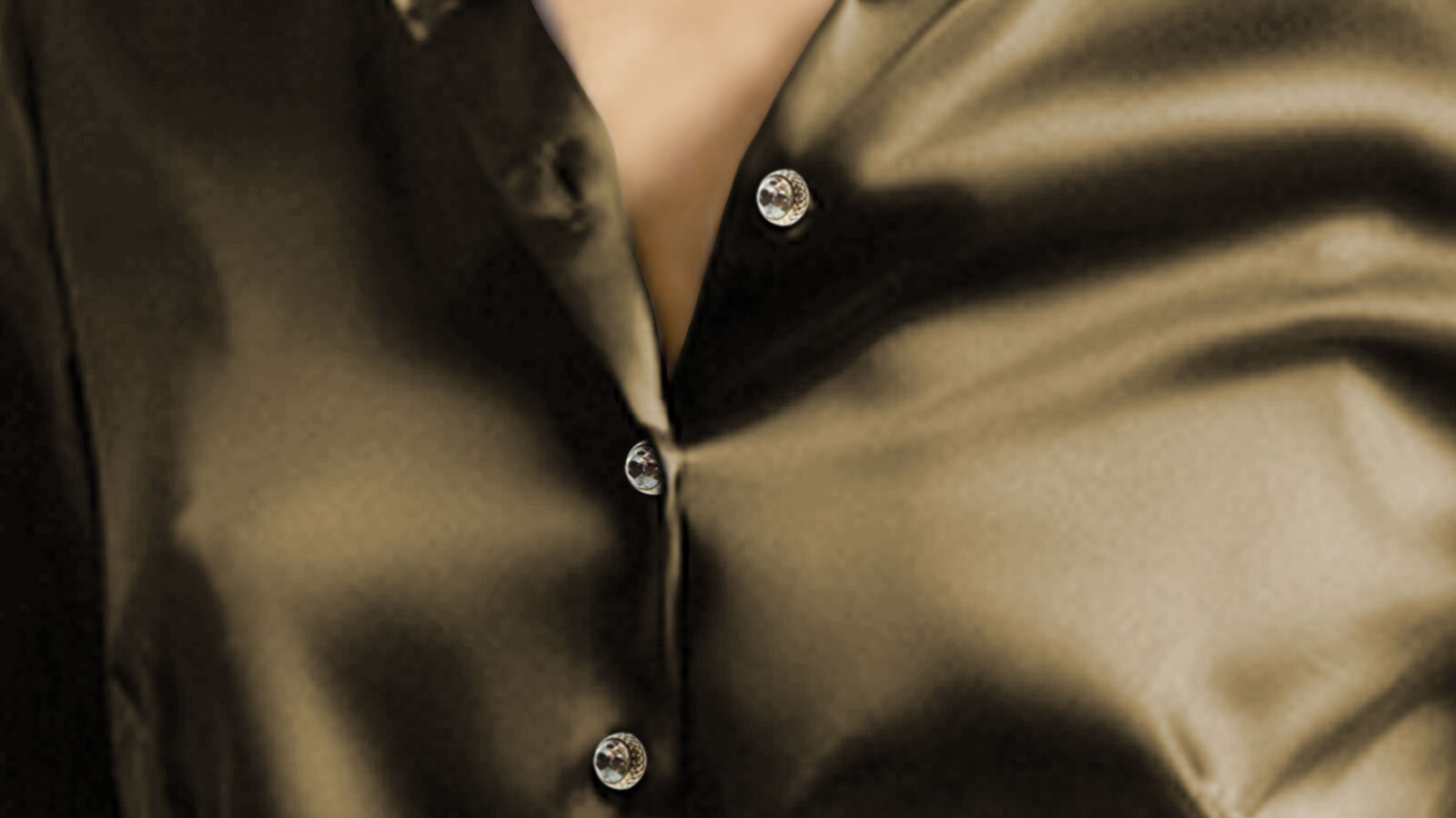 absolute-magic.com - Set of 6 Pieces of Clear Crystal on Gold Setting, Shirts, Blouses Buttons
