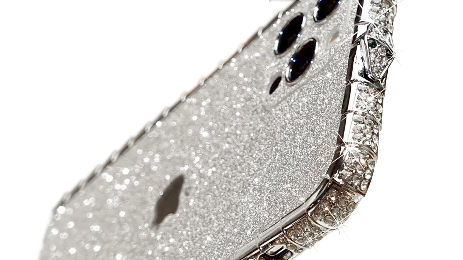absolute-magic.com - Diamante Set Silver Trim Alloy Bumper for iPhone12/13 360º Wrap Aroundute-magic.com - Diamante Crystals Set Snake Trim Alloy Bumper for iPhones with 360 Degrees Wrap